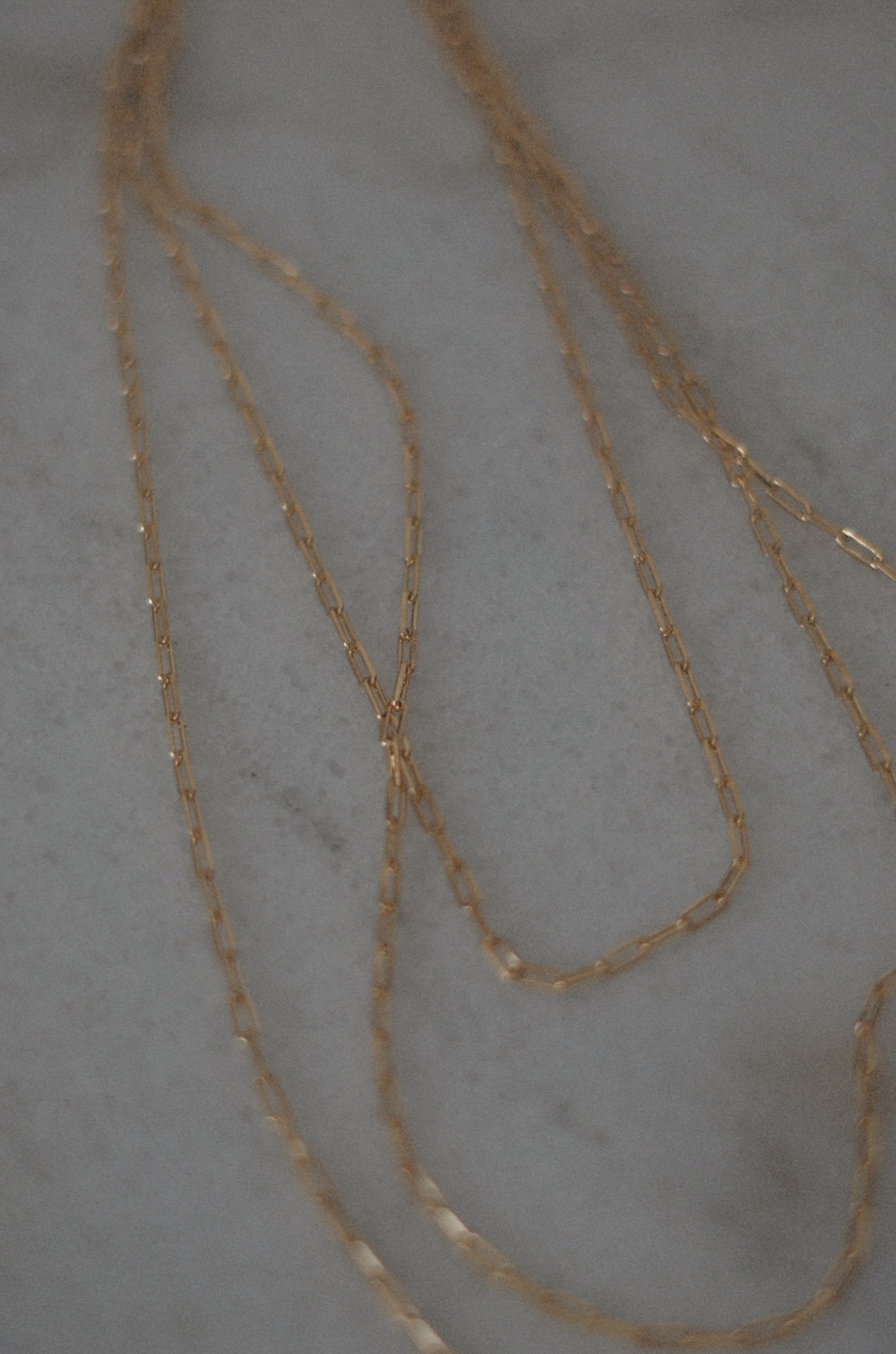 18k gold filled 3 multi strand layered chain necklace