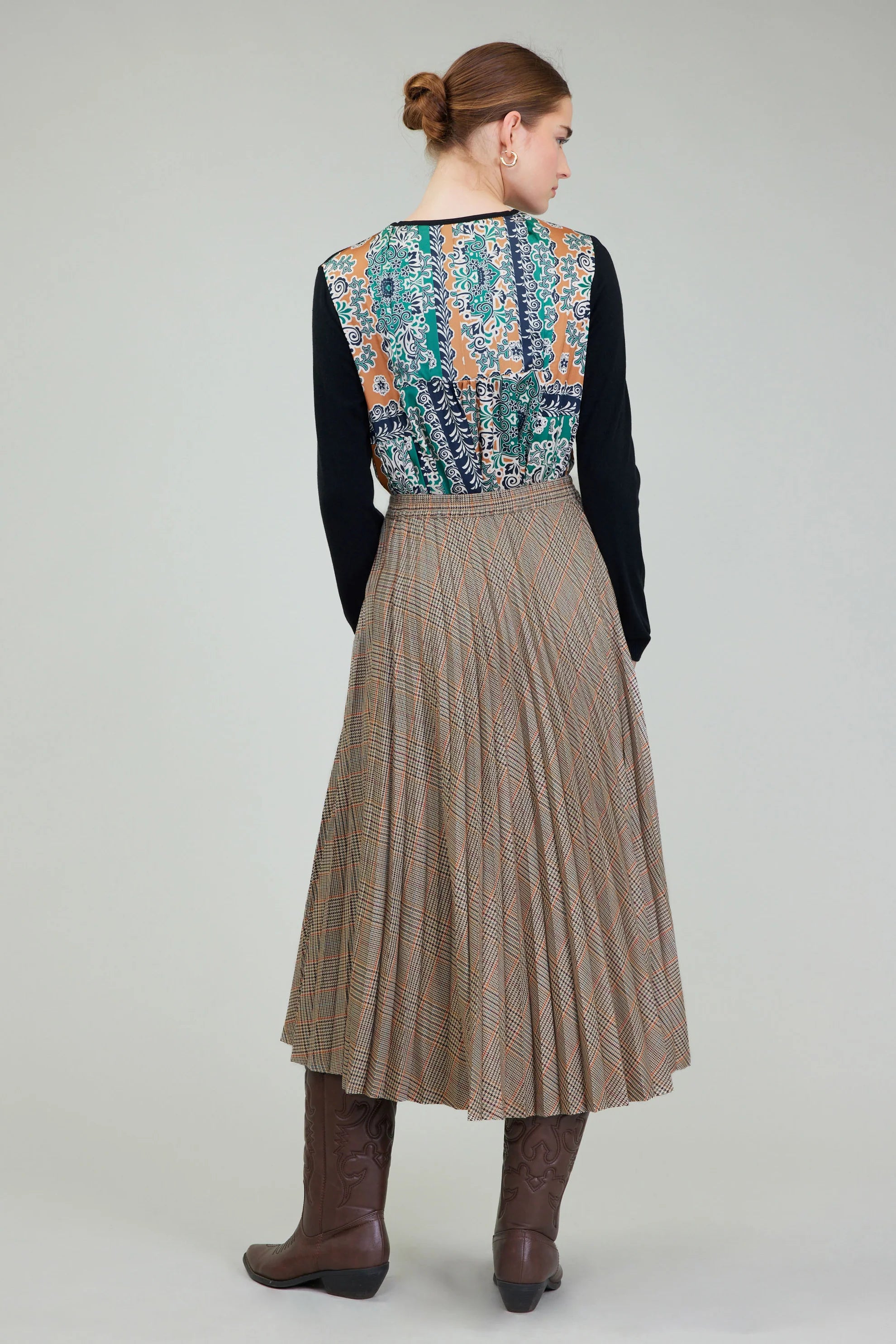 Plaid Midi Skirt