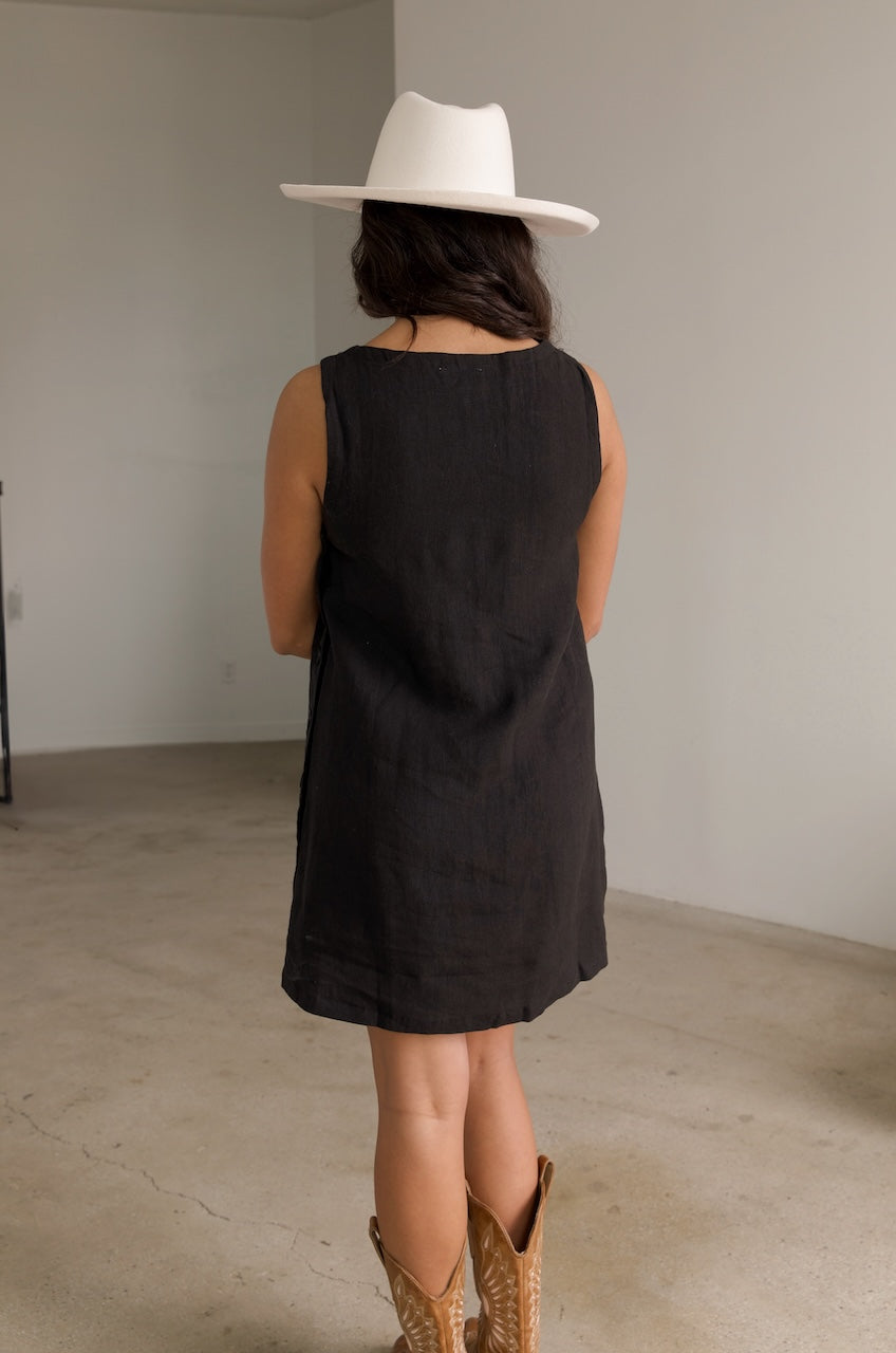Black Linen Dress