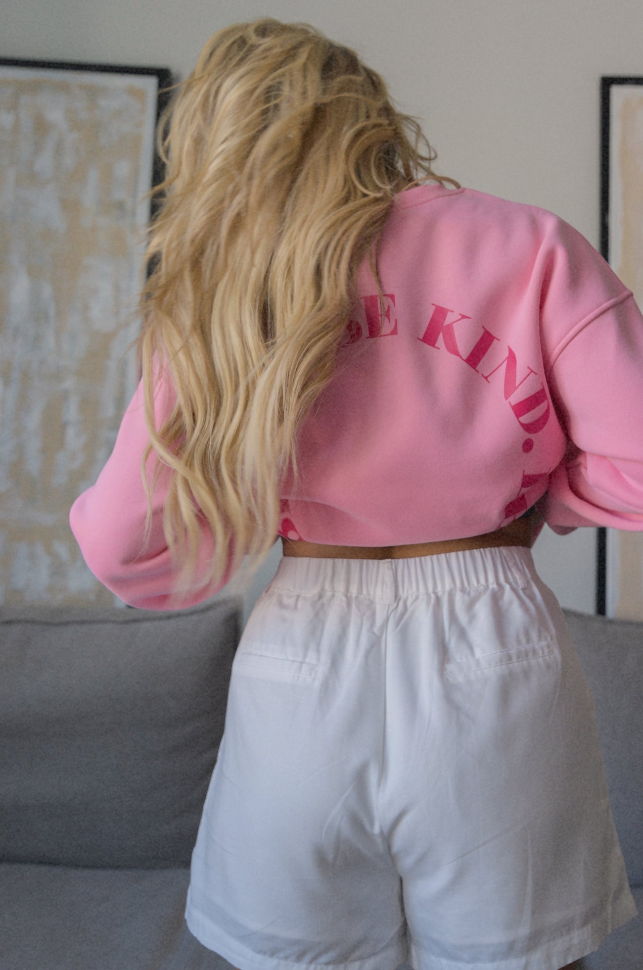 pink be kind sweatshirt