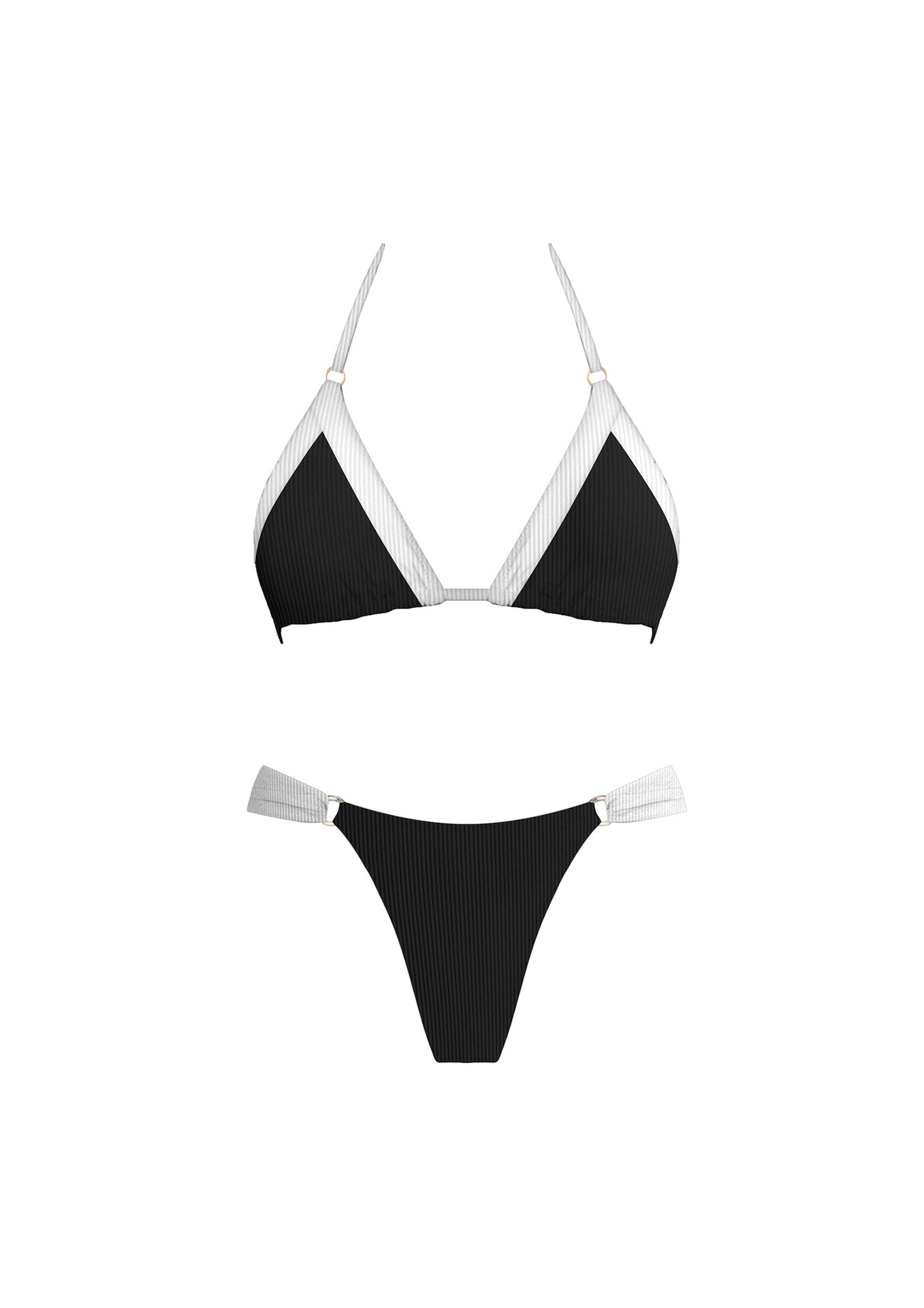 Nathalie Black and White Bikini