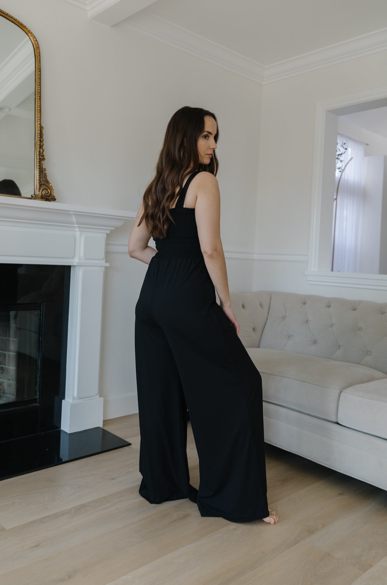 Black Butter Soft Sleeveless Jumpsuit