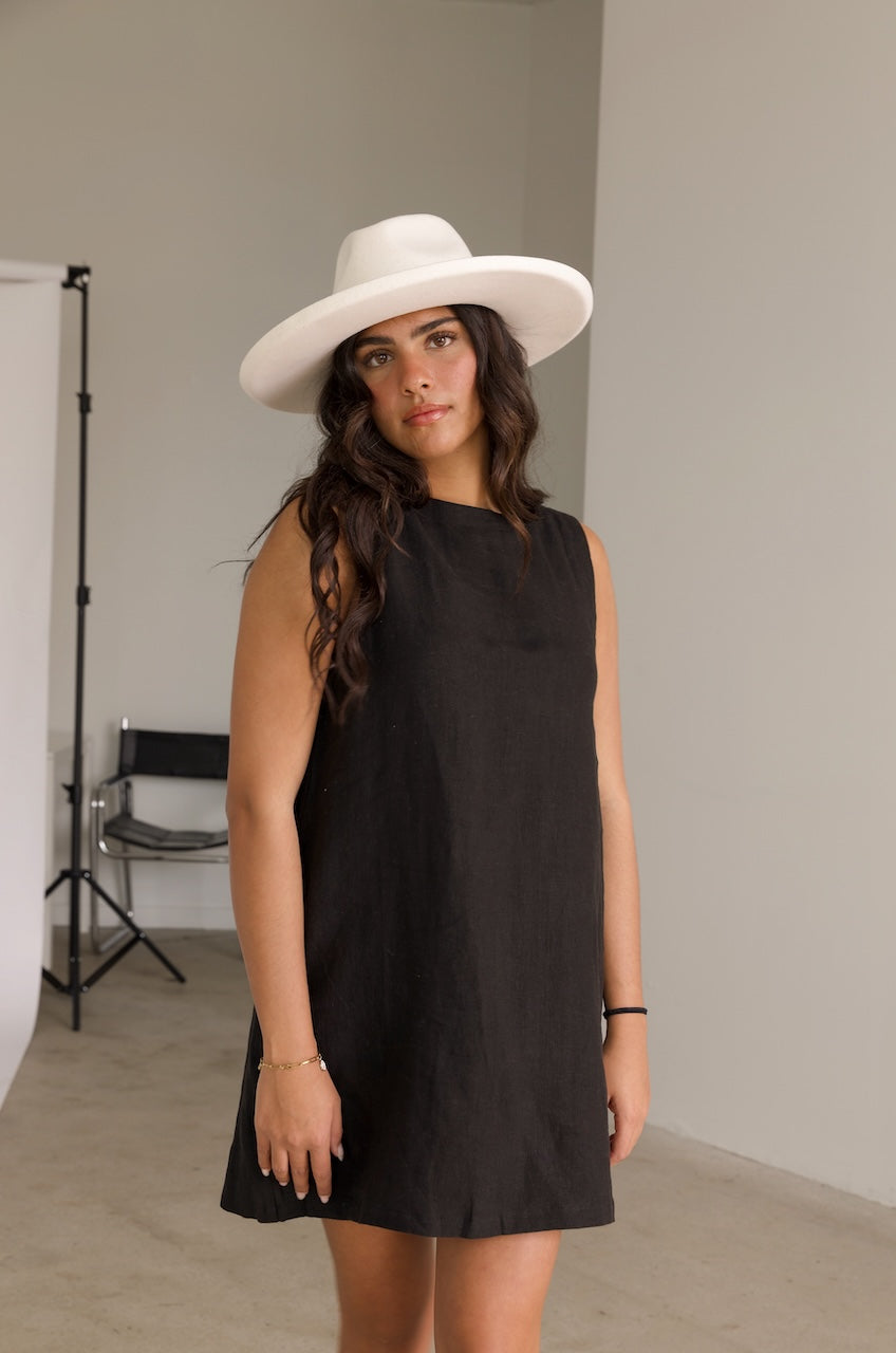 Black Linen Dress