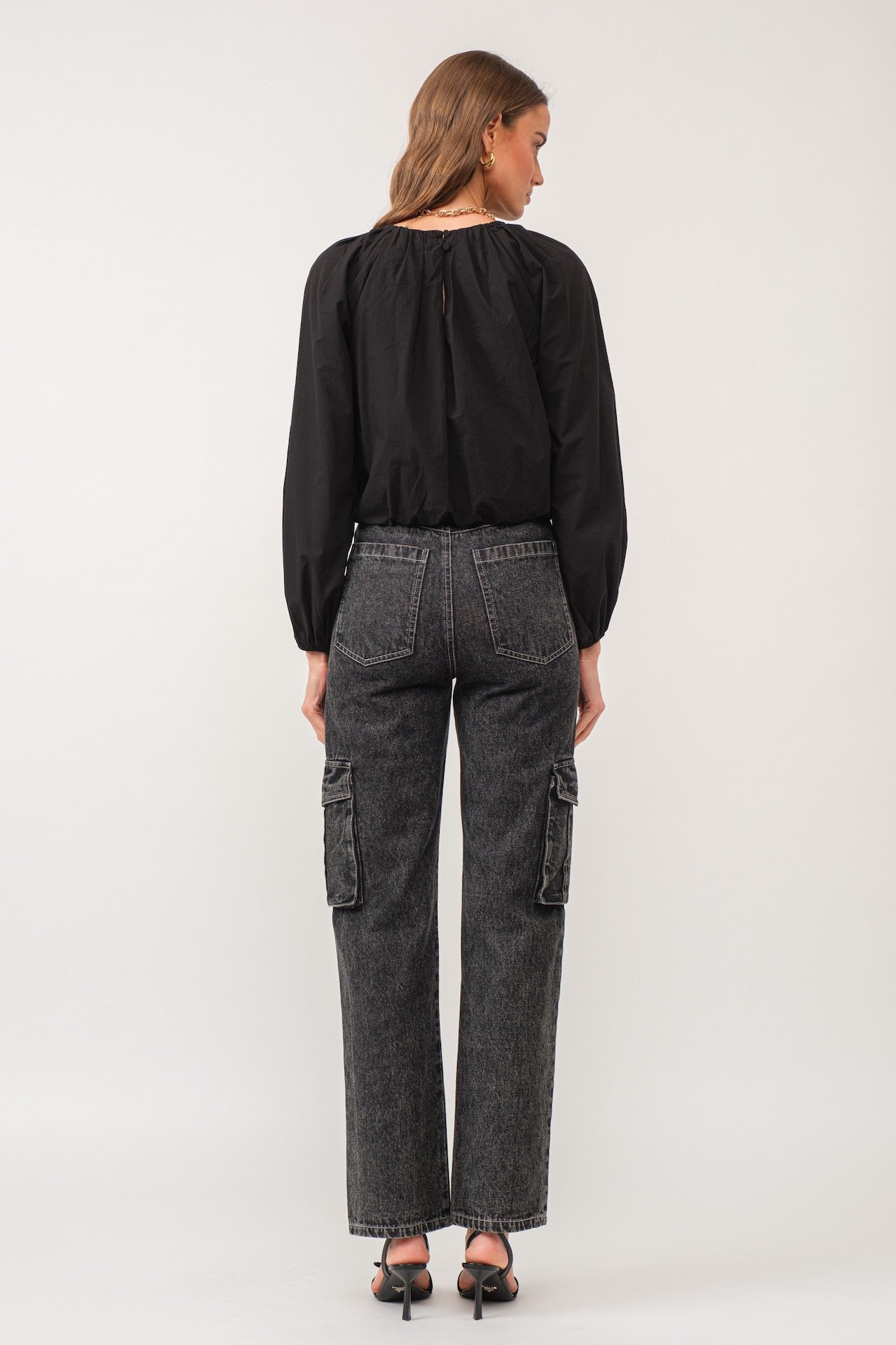 Aileen Poplin Long Sleeve Blouse