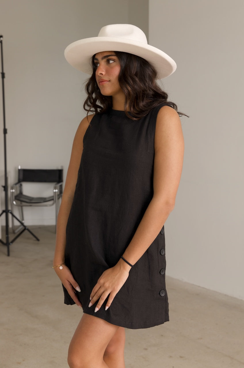Black Linen Dress