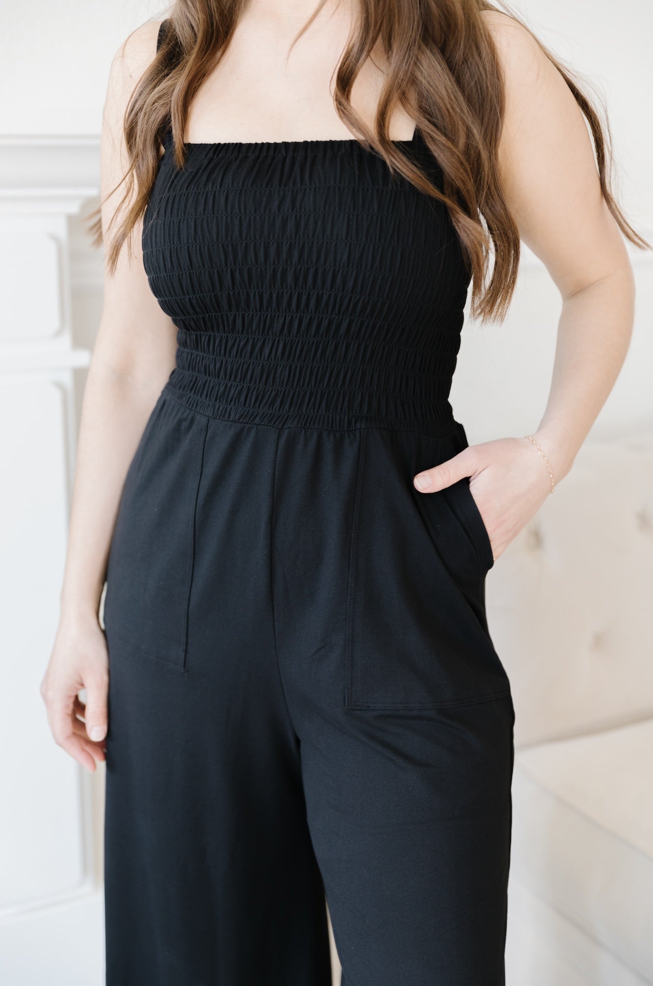 Black Butter Soft Sleeveless Jumpsuit