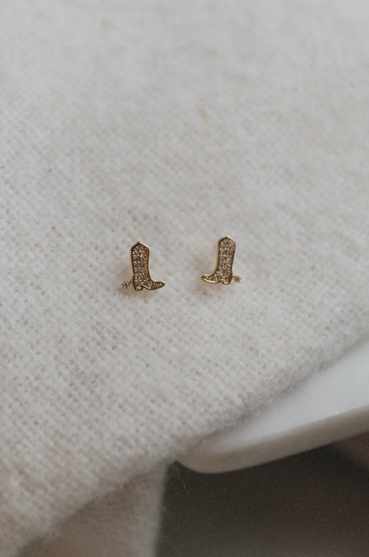 14k Gold Cowboy Boot Earrings