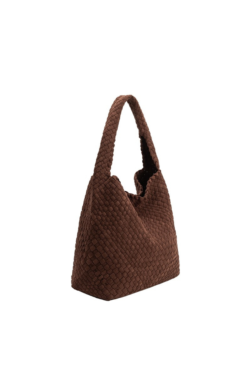 Melie Bianco Johanna Tobacco - Brown Suede Shoulder Hobo Bag