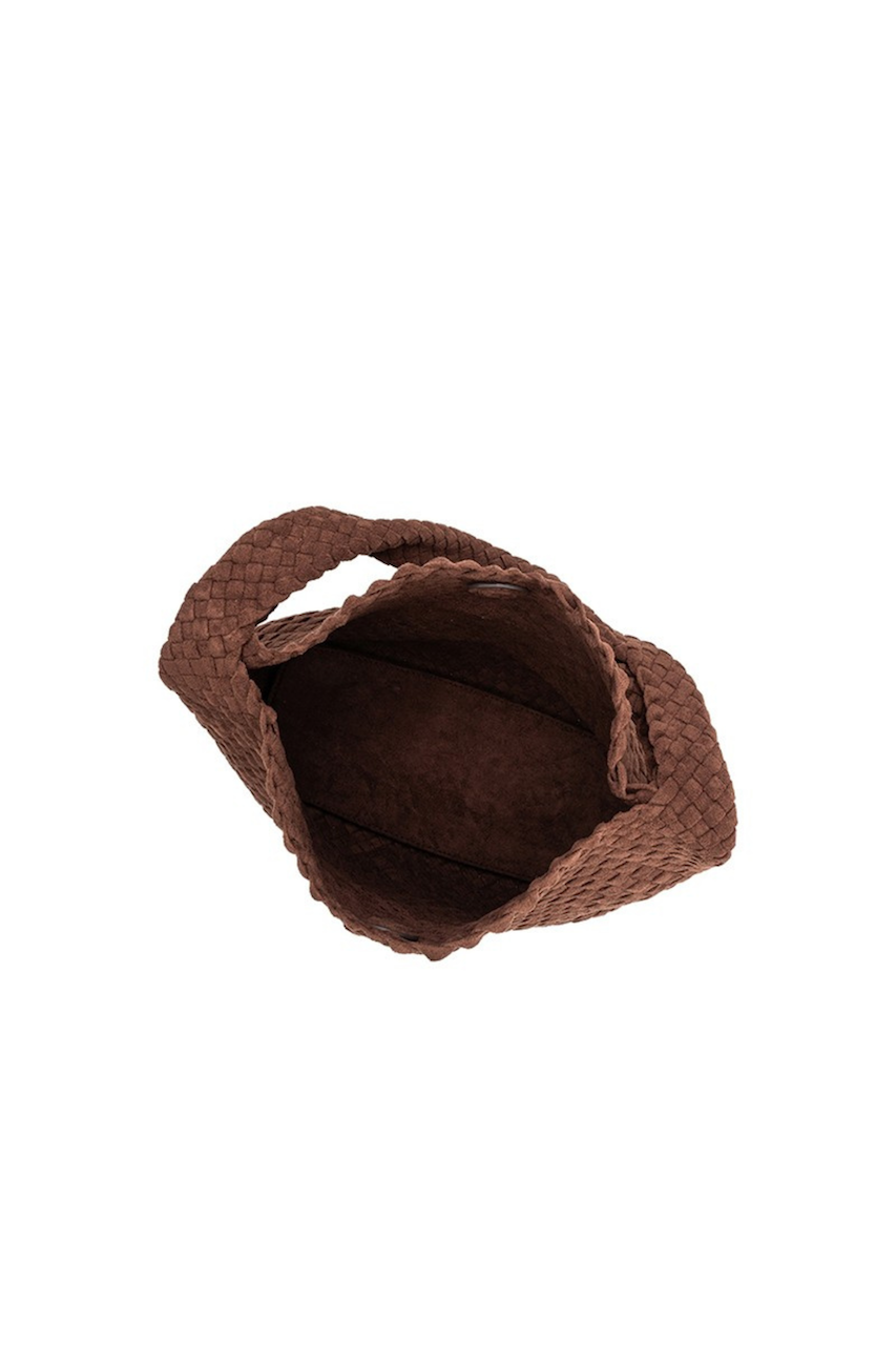 Melie Bianco Johanna Tobacco - Brown Suede Shoulder Hobo Bag