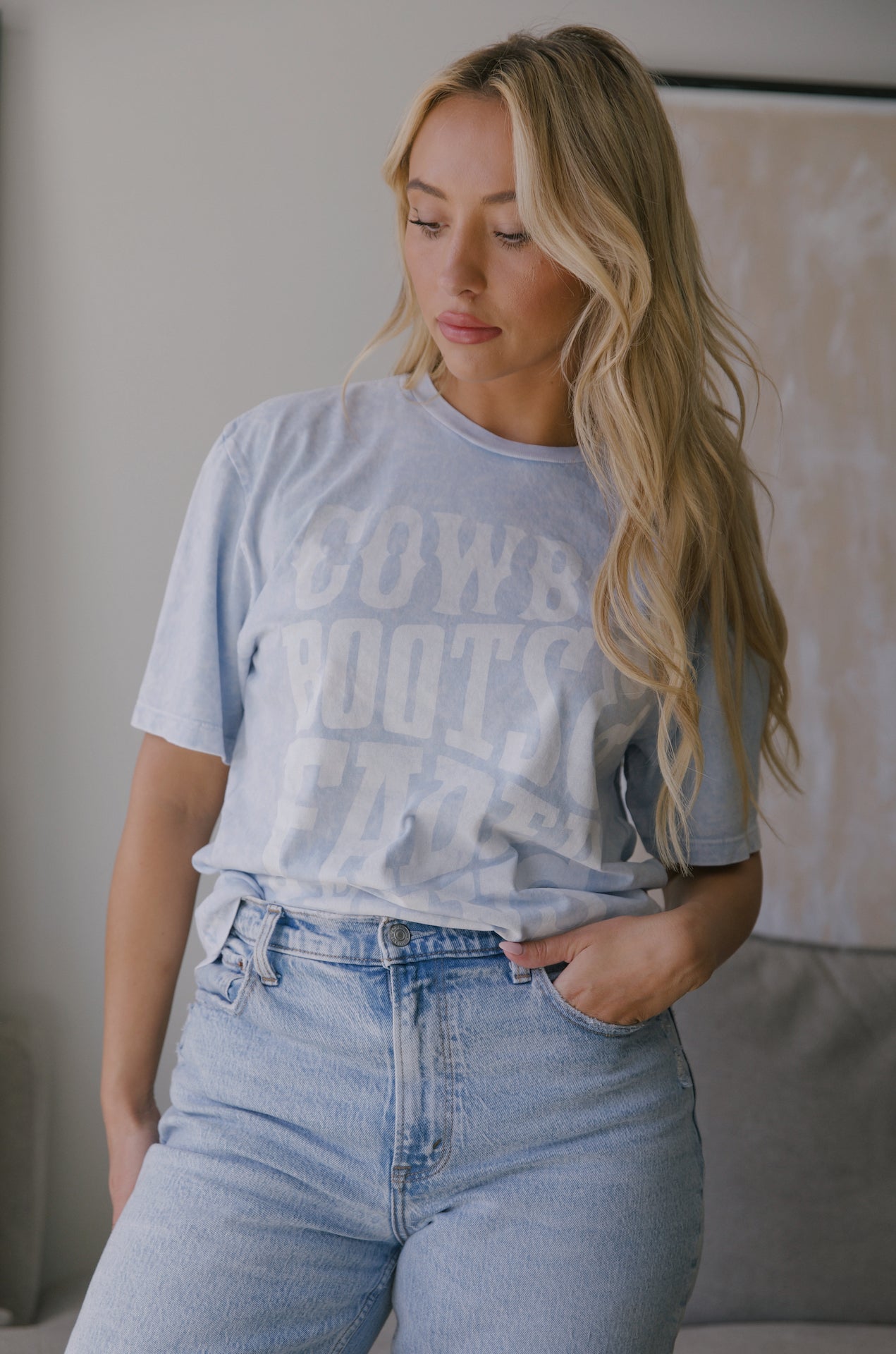 Cowboy Boots & Faded Jeans Graphic Tee