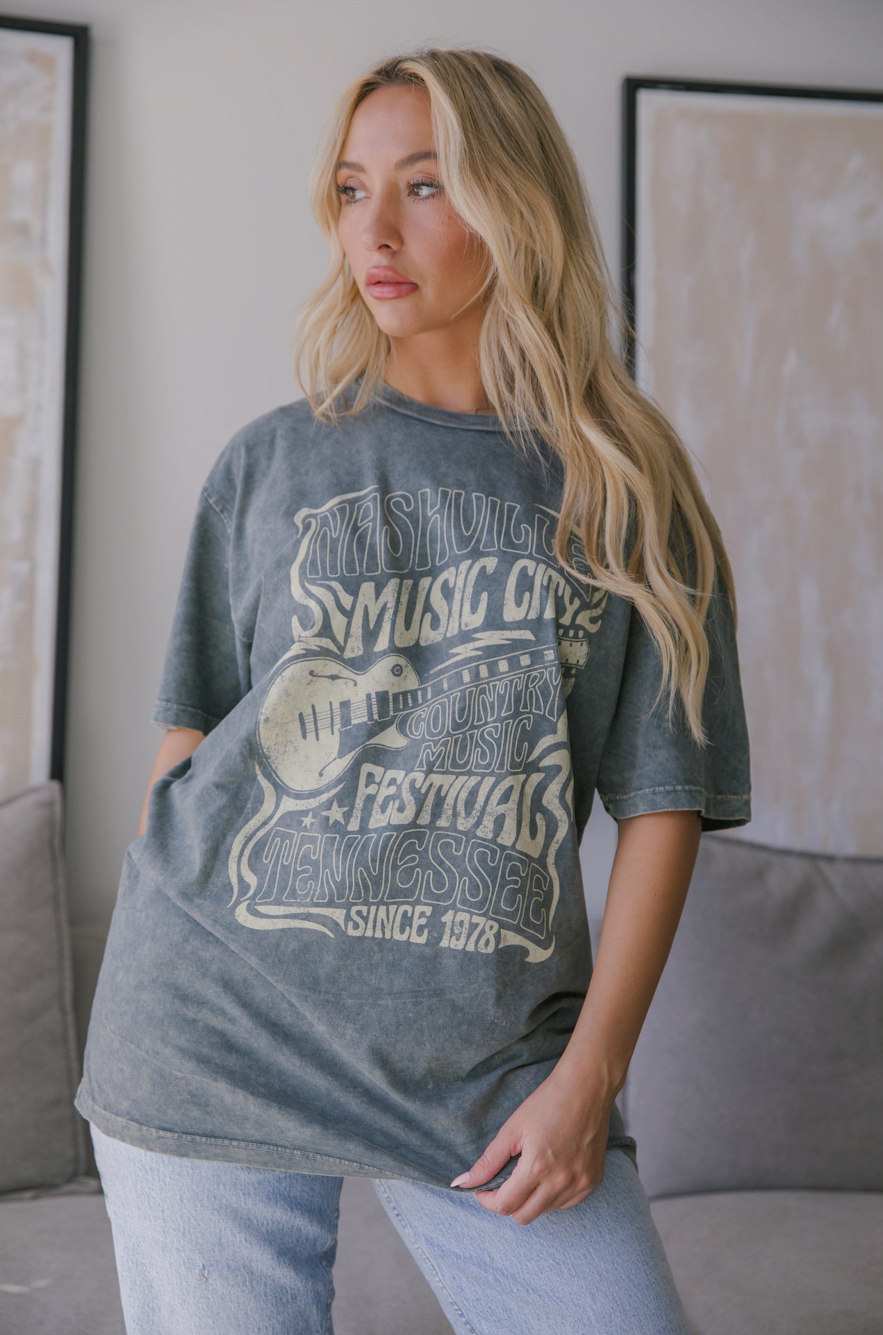 Nashville music city country music festival Tennessee since 1978 graphic tee