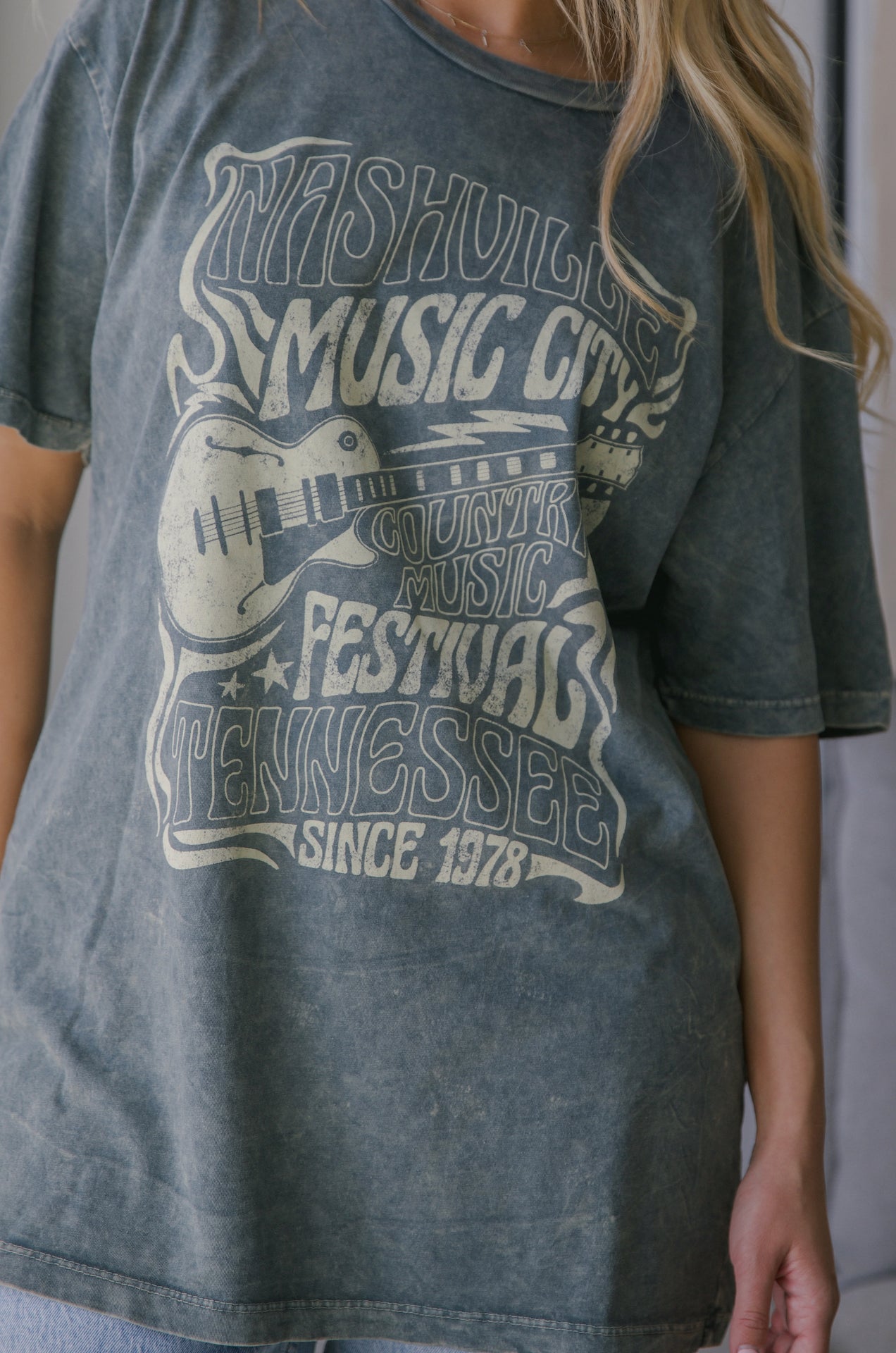 Nashville music city country music festival Tennessee since 1978 graphic tee