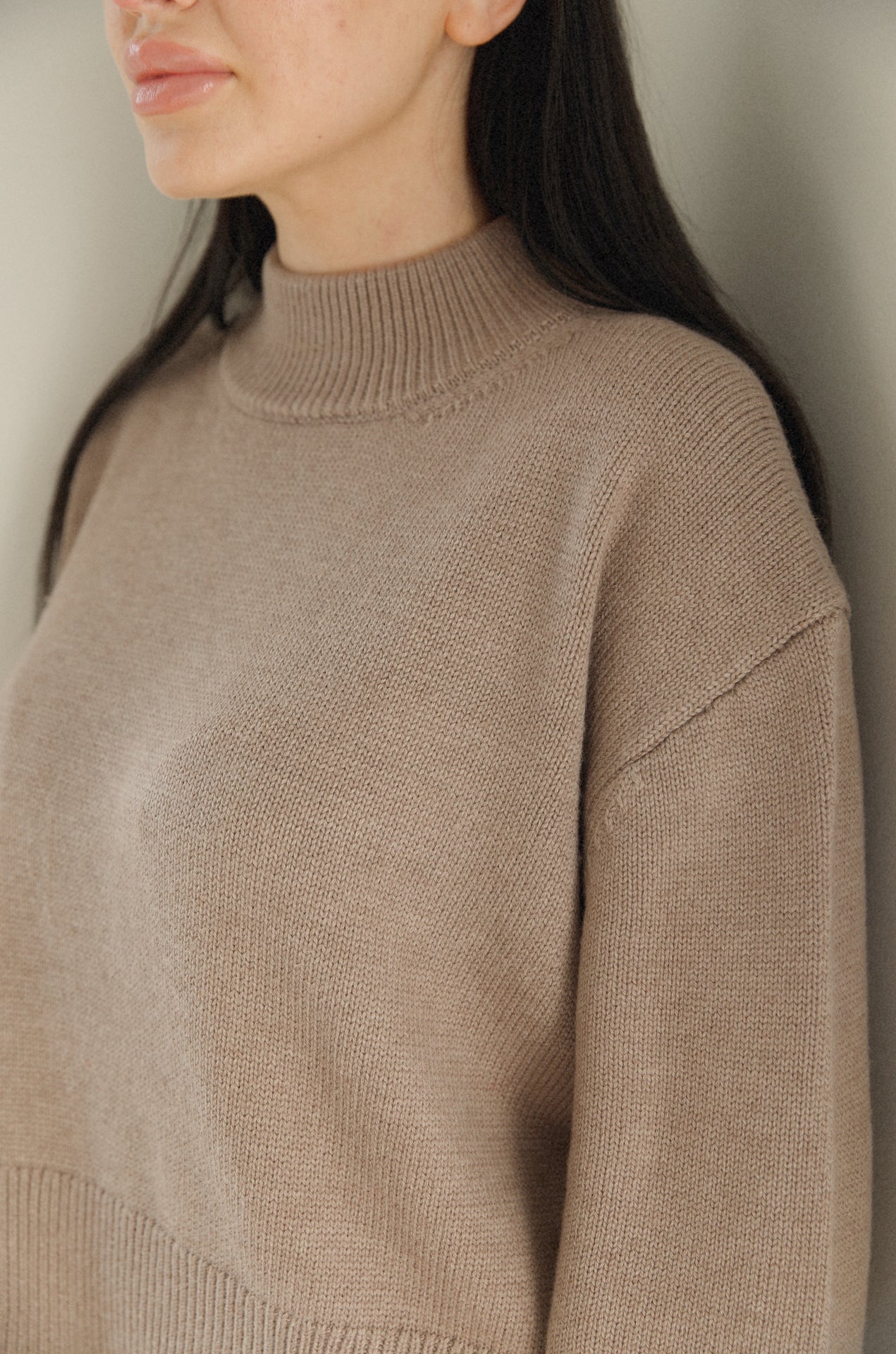 mocha brown knit sweater