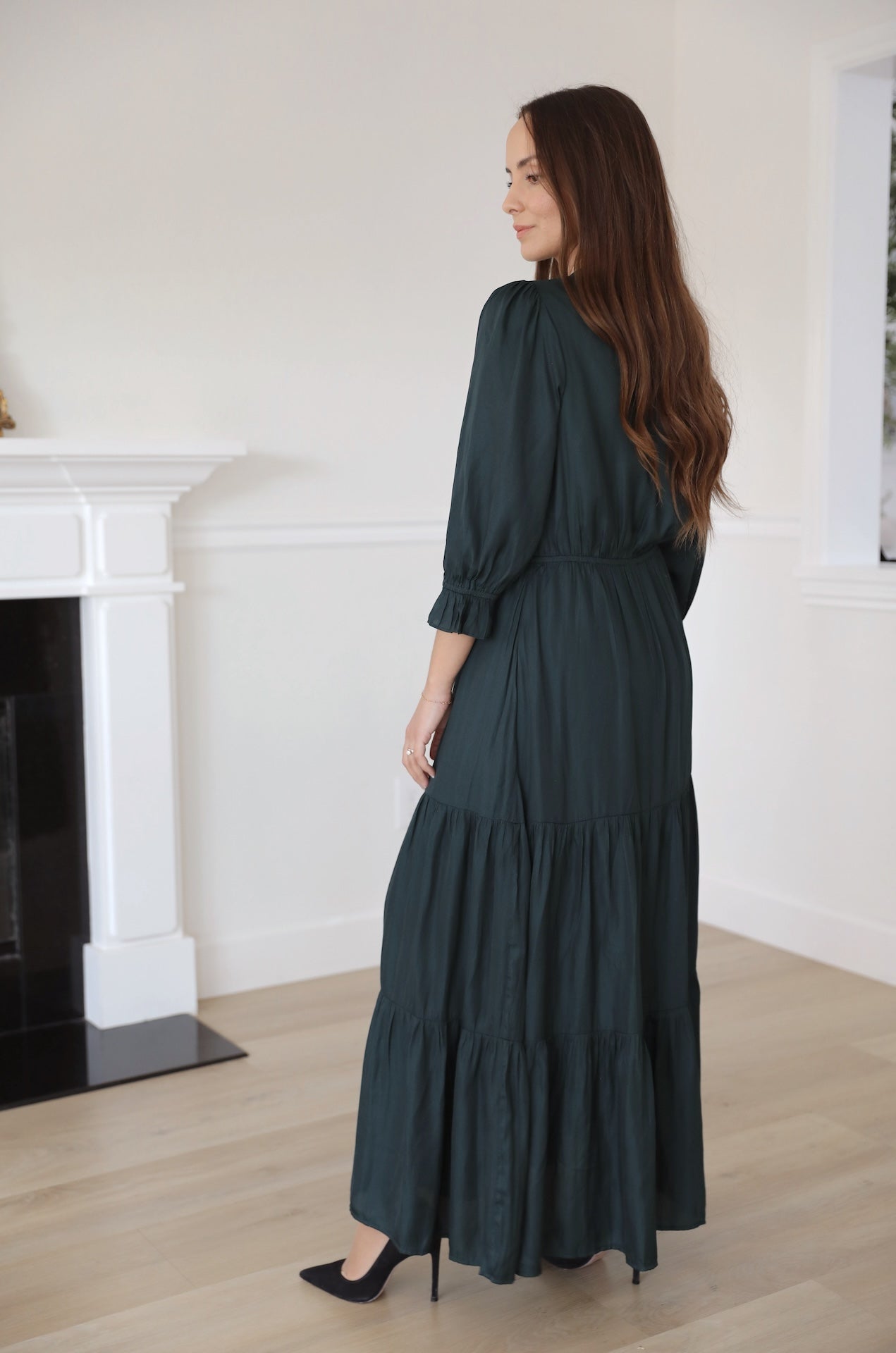 Dark Green Long Sleeve Dress