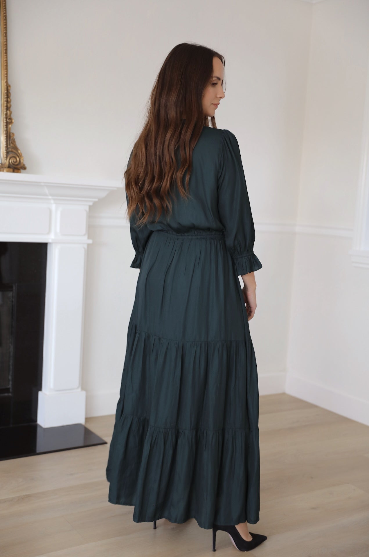 Dark Green Long Sleeve Dress