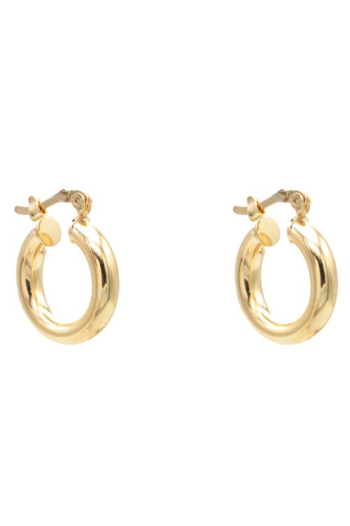 18k gold plated small chunky hoops