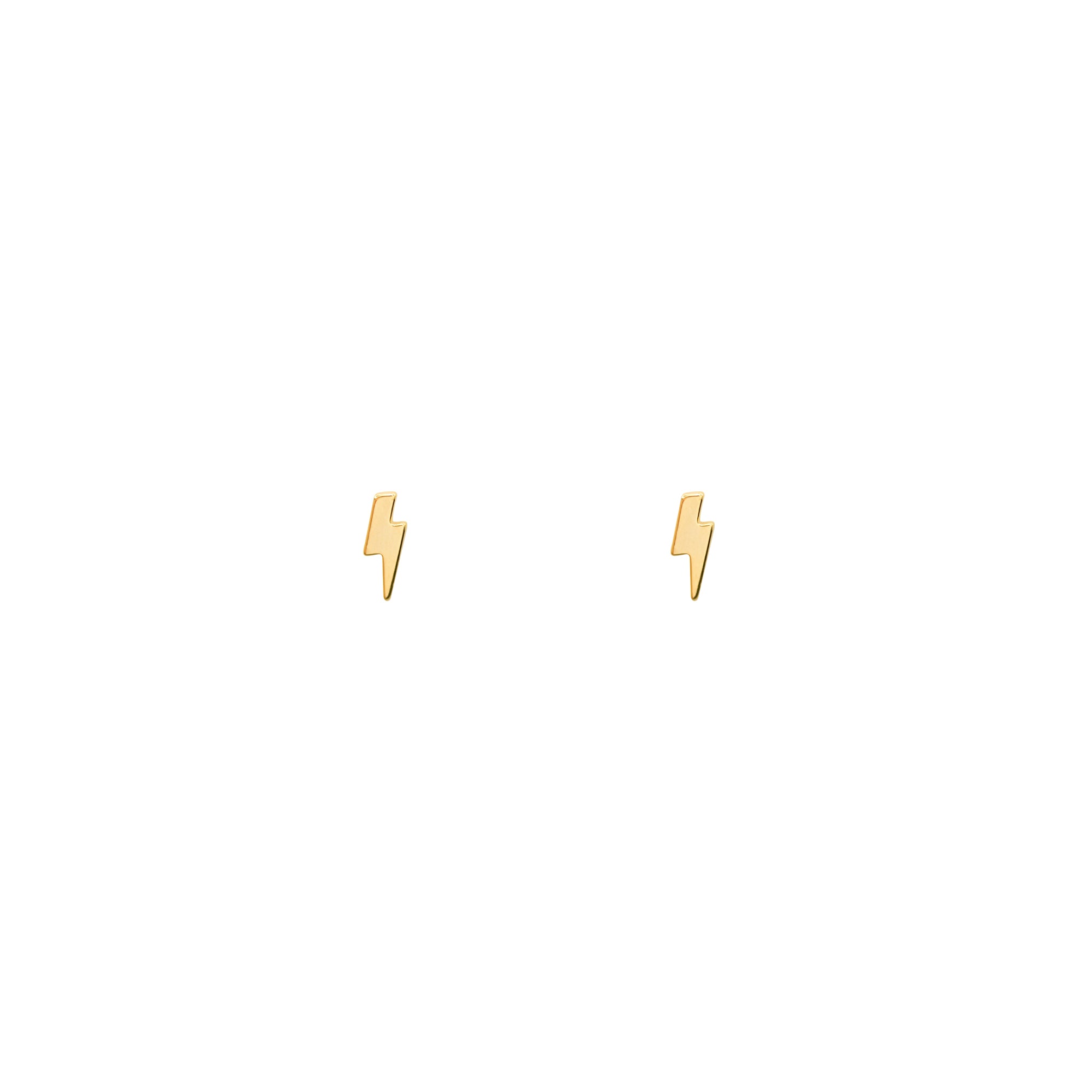 14K Gold Dipped Mini Thunder Bolt Earrings
