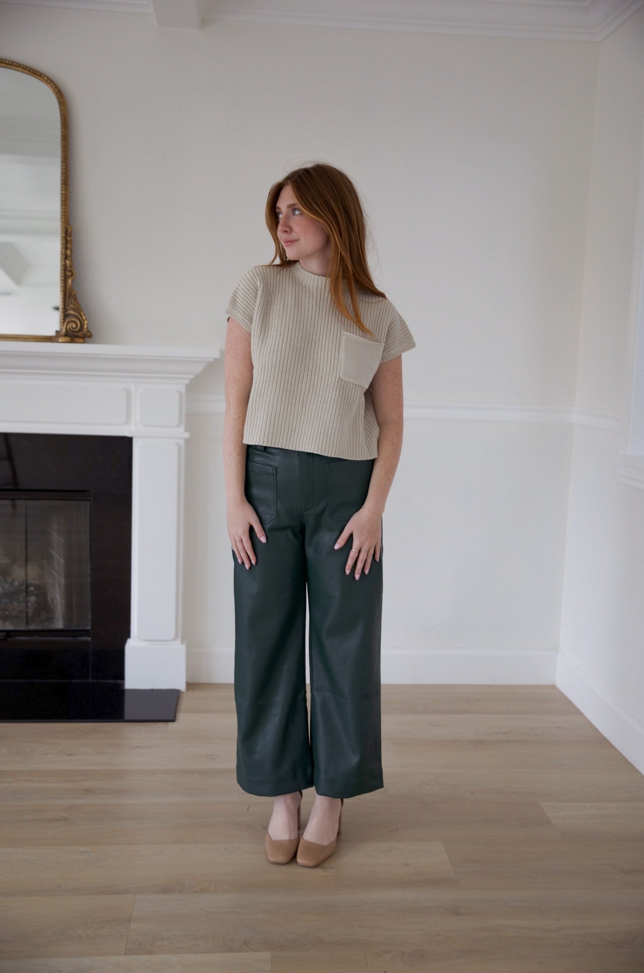 Green Leather Pants