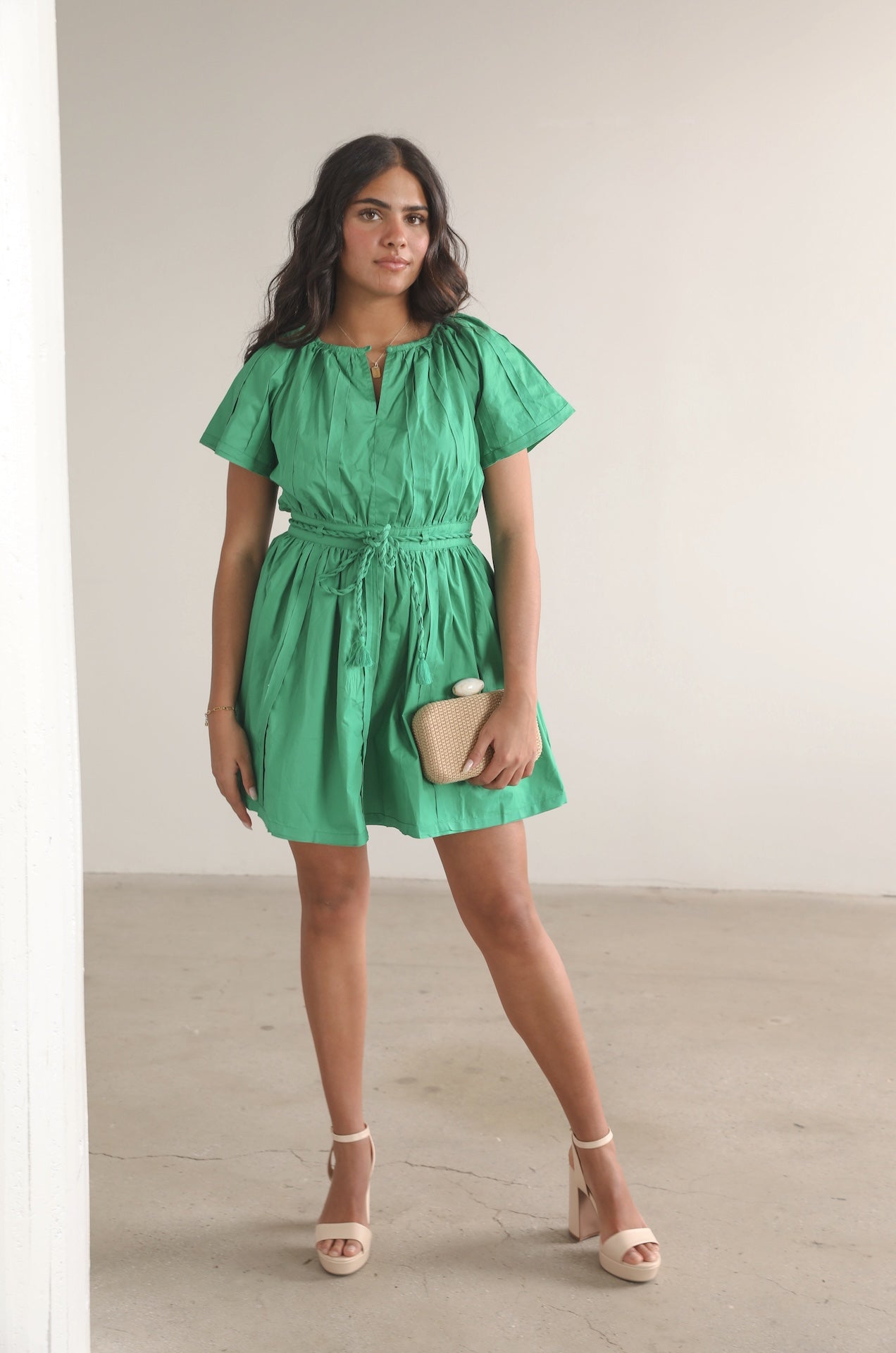 Nora Mini Green Dress