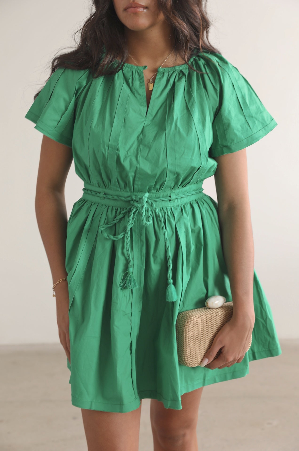 Nora Mini Green Dress