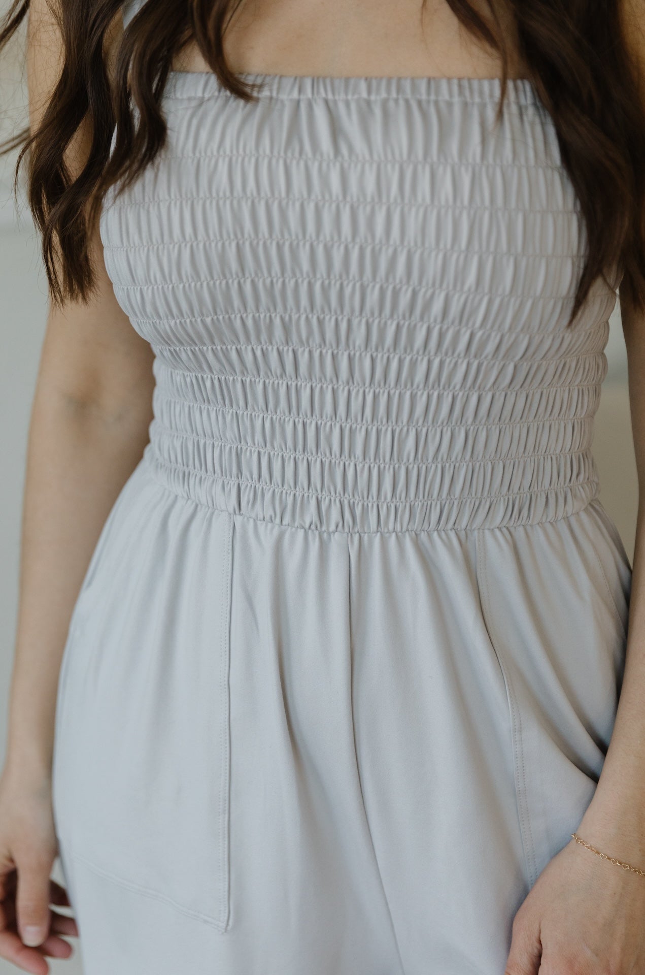 Grey Butter Soft Sleeveless Jumpsuit