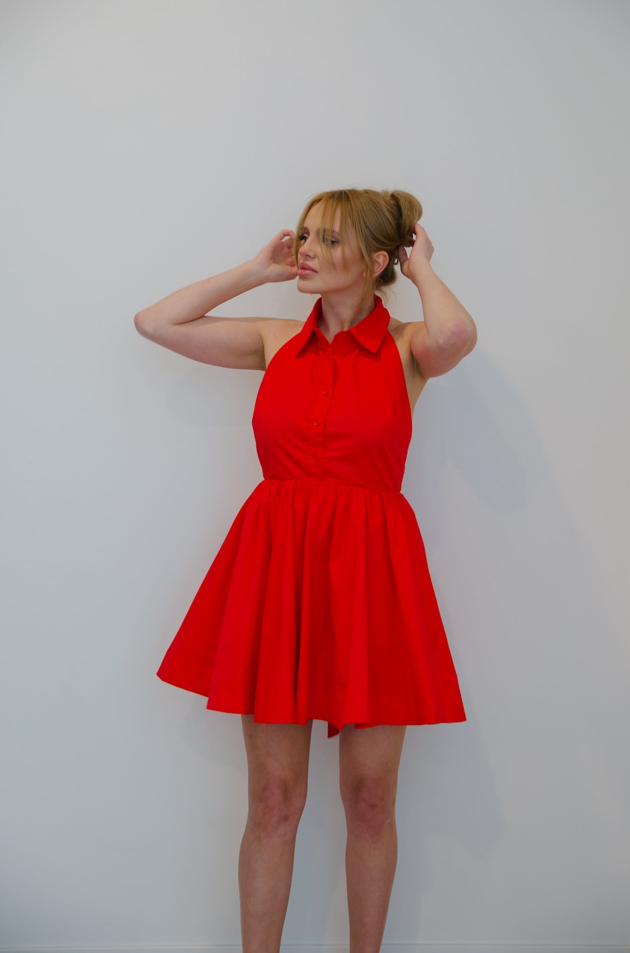 Red Halter Mini Dress