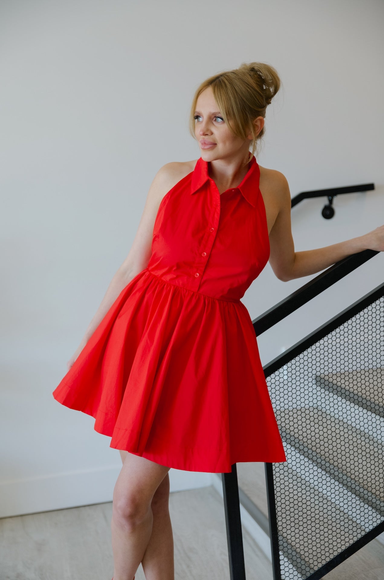Red Halter Mini Dress