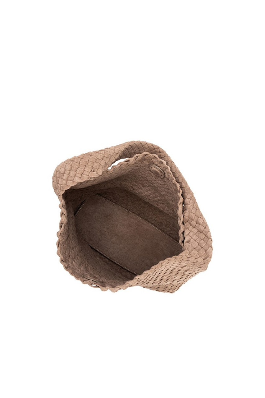 Melie Bianco Johanna Clay - Taupe Suede Bag