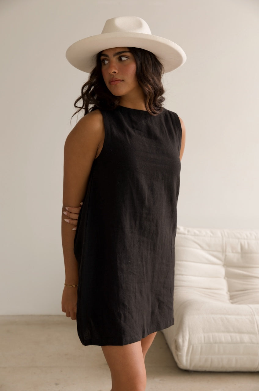 Black Linen Dress