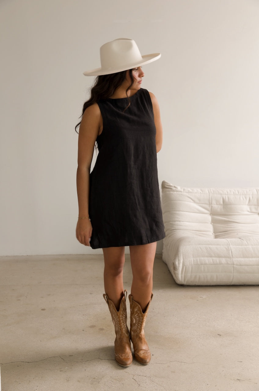 Black Linen Dress