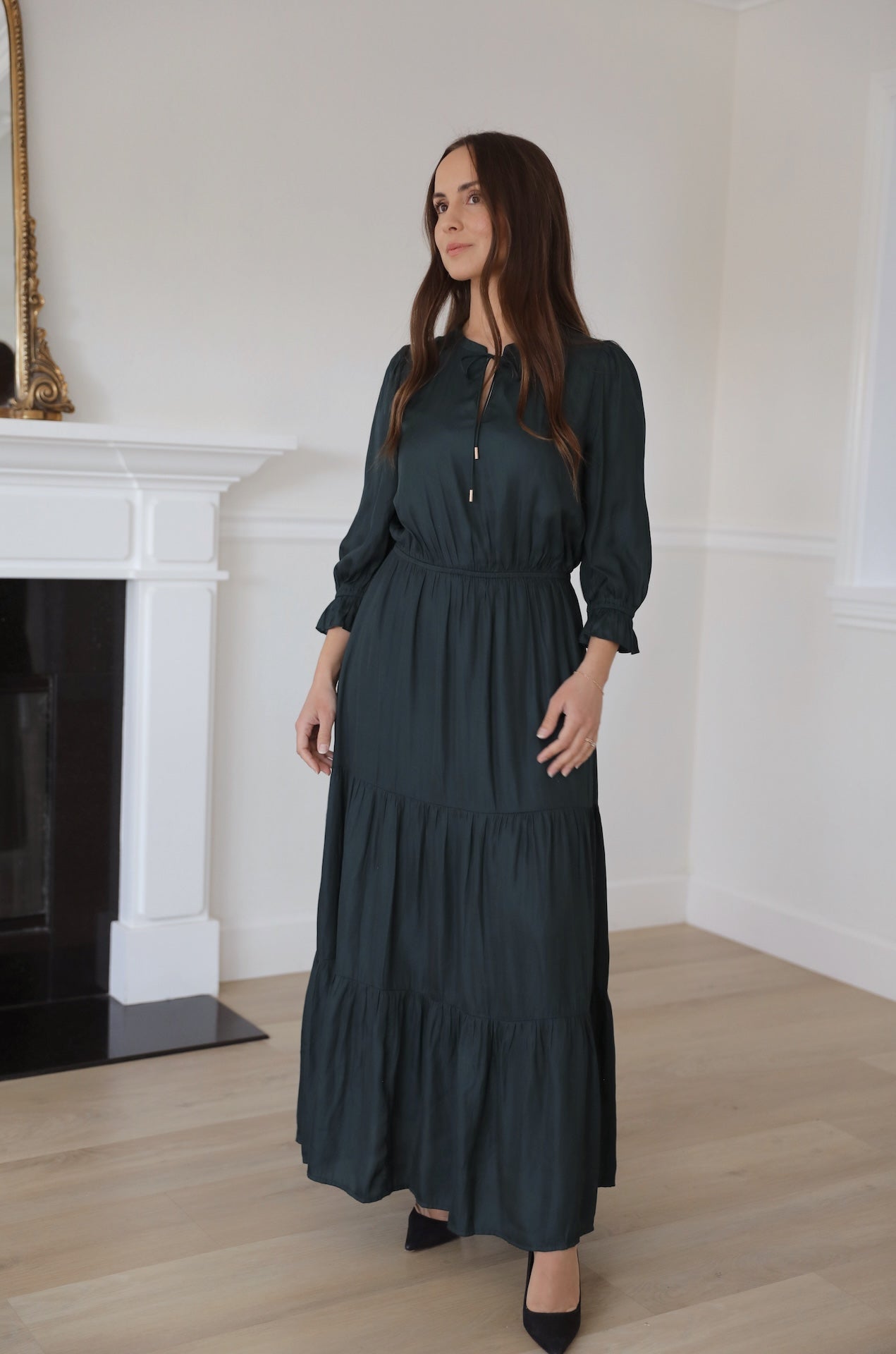 Dark Green Long Sleeve Dress