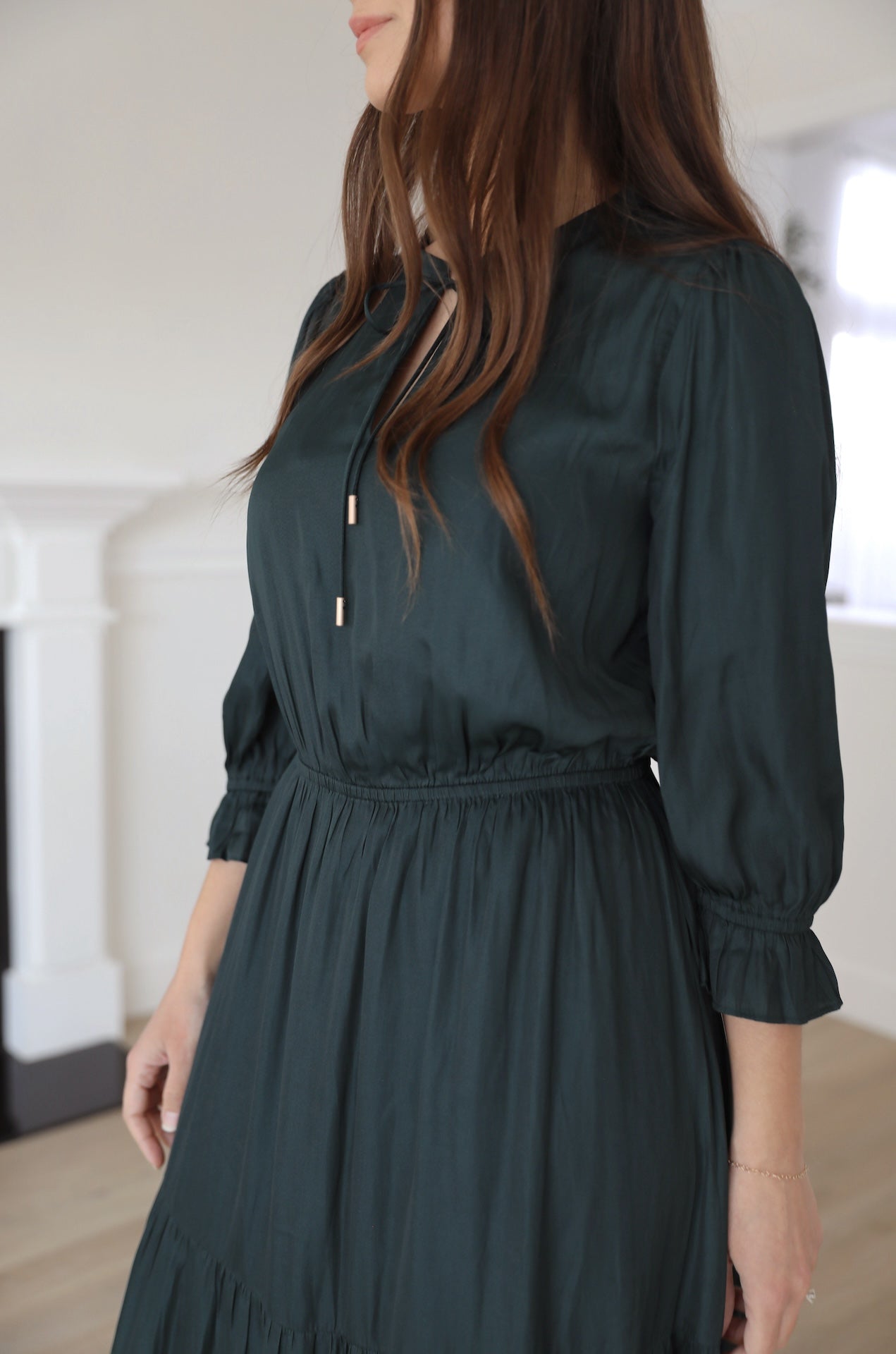 Dark Green Long Sleeve Dress