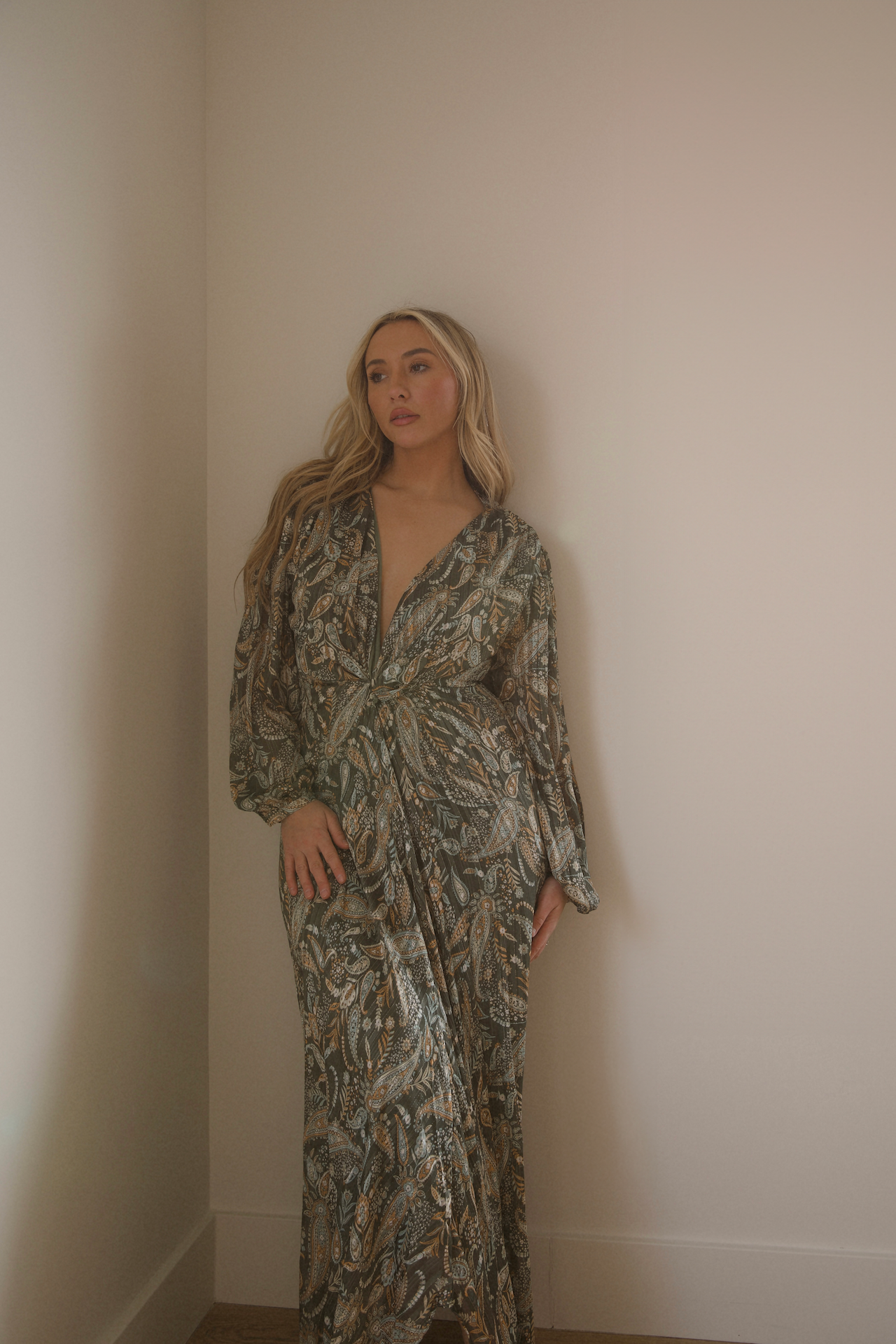 Paisley Green Maxi Dress