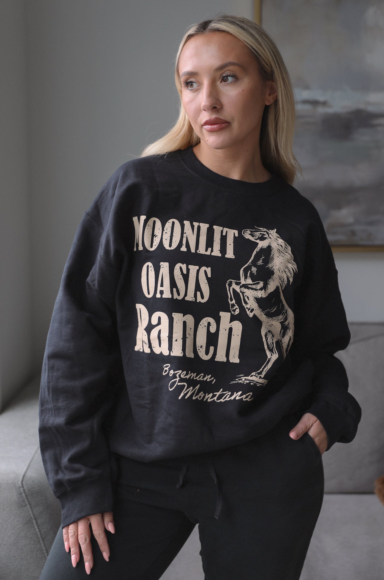 Moonlit Oasis Ranch Montana Sweatshirt