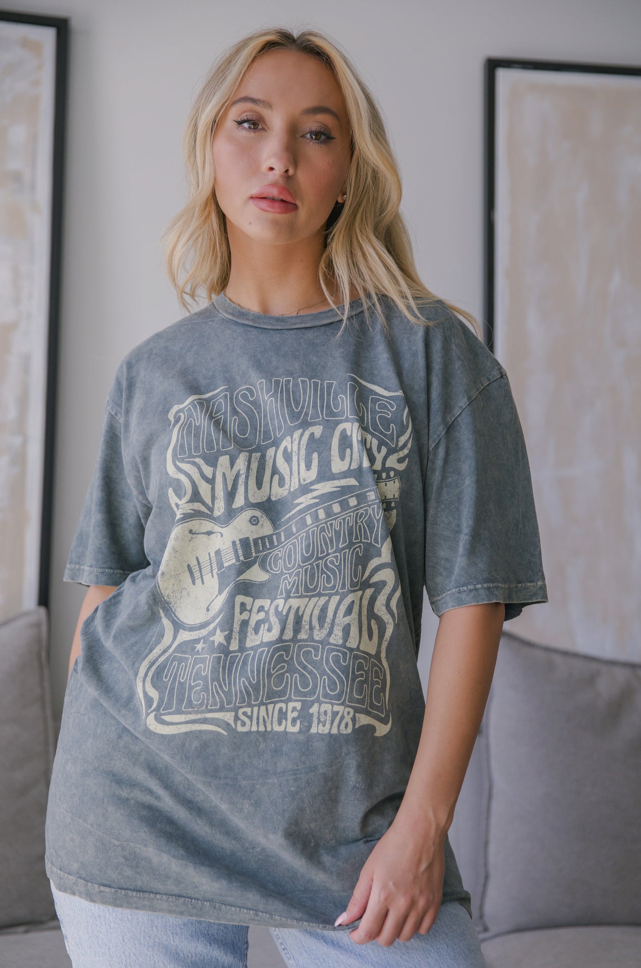 Nashville music city country music festival Tennessee since 1978 graphic tee