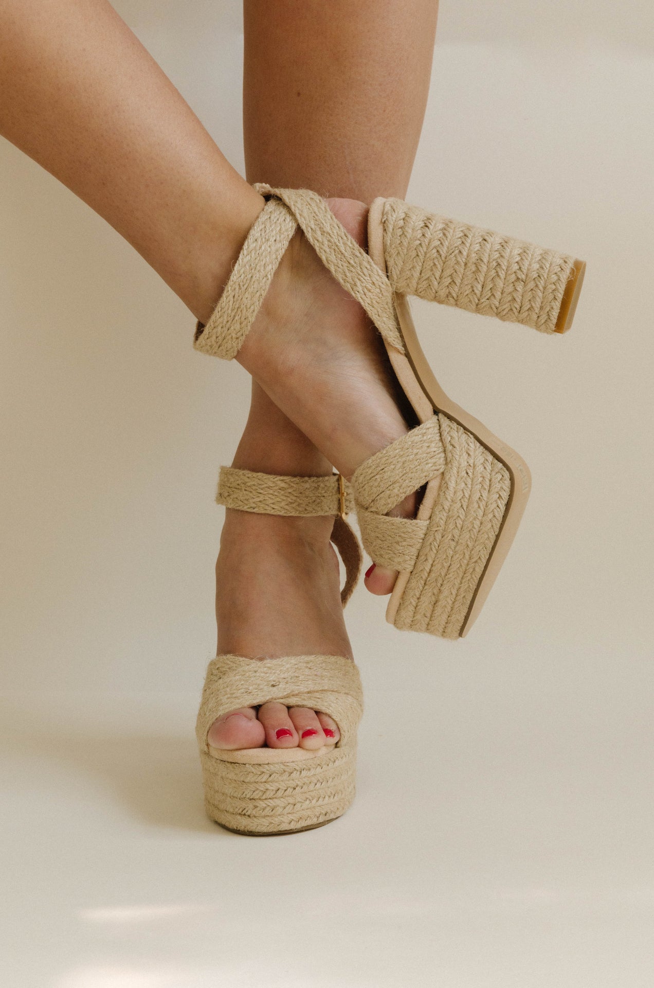 natural raffia heel sandals