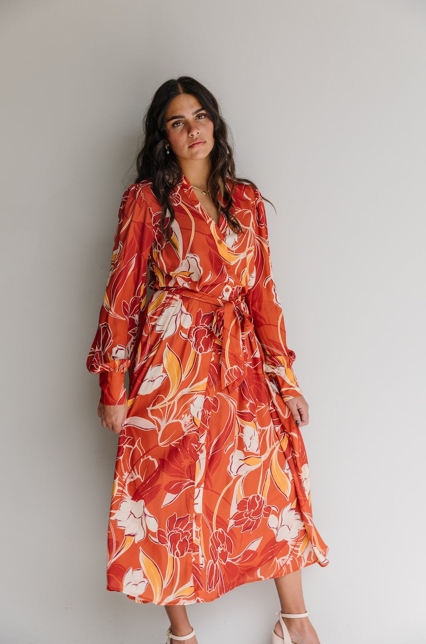 Fall Collared Midi Dress