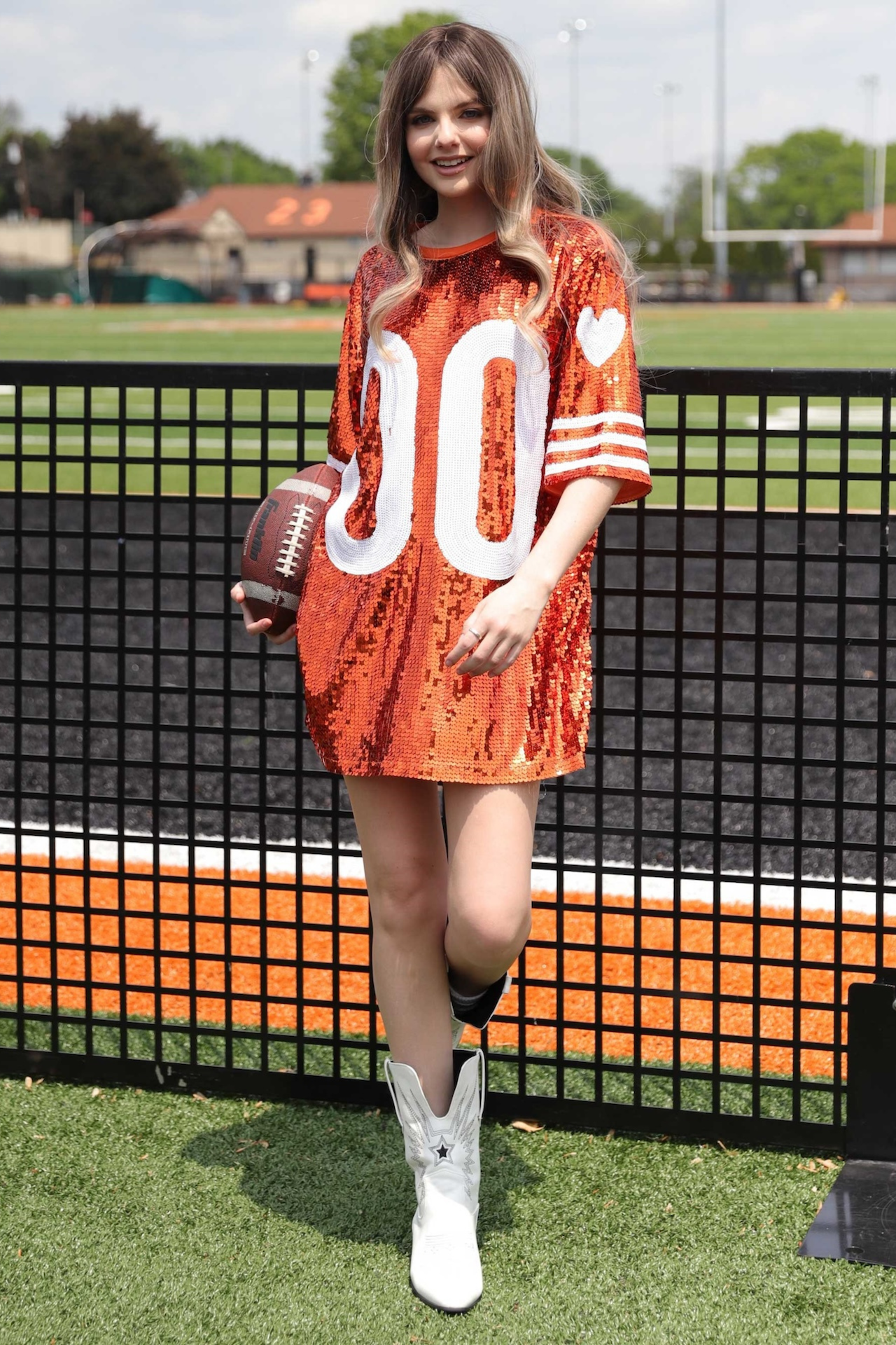 Orange Game Double Zero Sequin Jersey Dress Orange Game Double Zero Sequin Jersey Dress