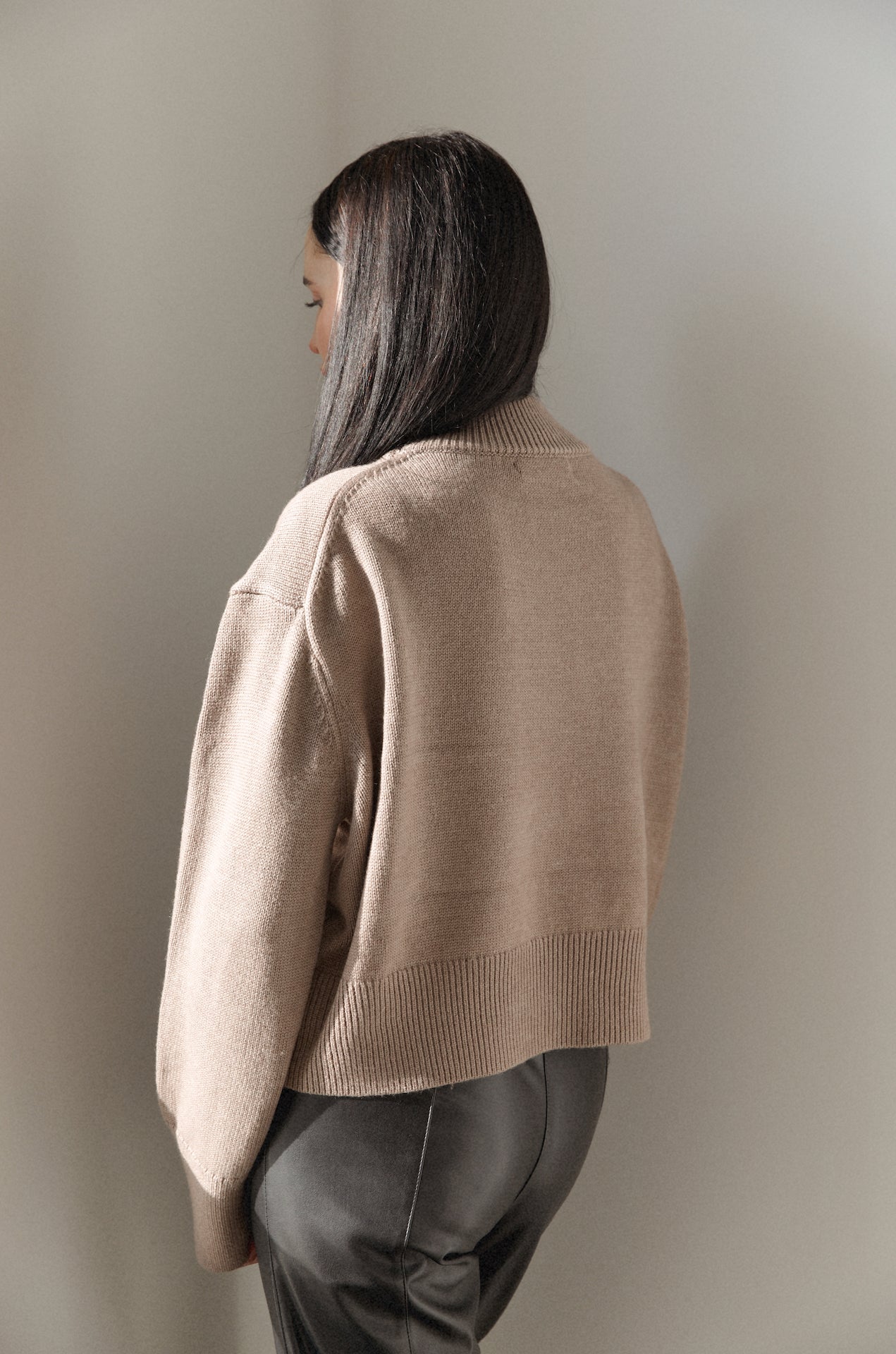 mocha brown knit sweater
