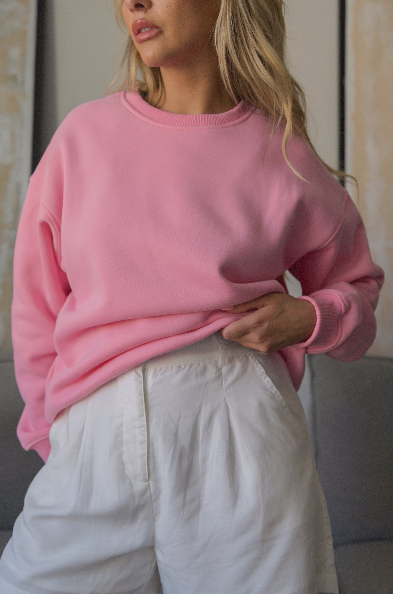pink be kind sweatshirt