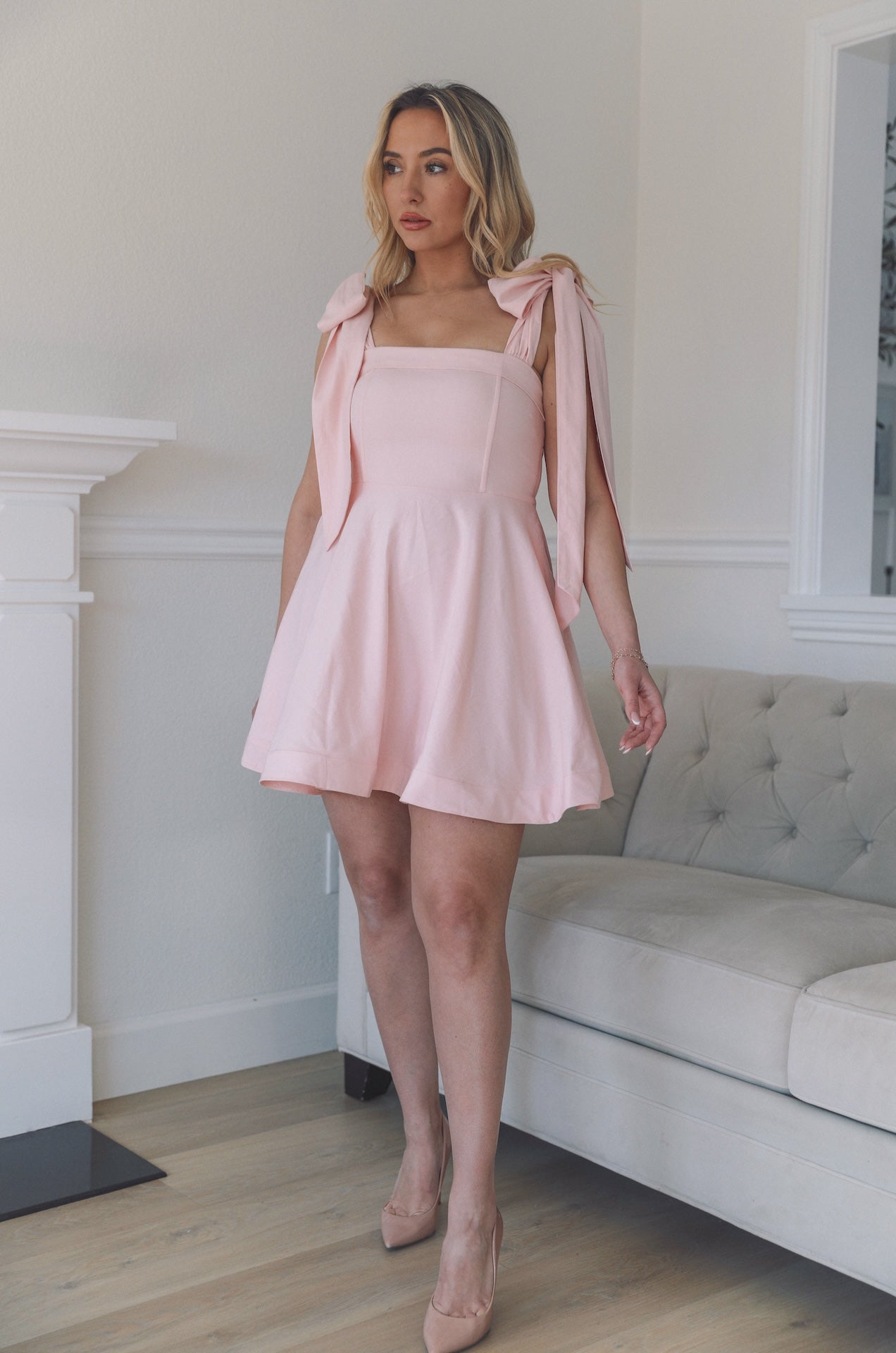 Pink Bow Dress M Pink Bow Dress M