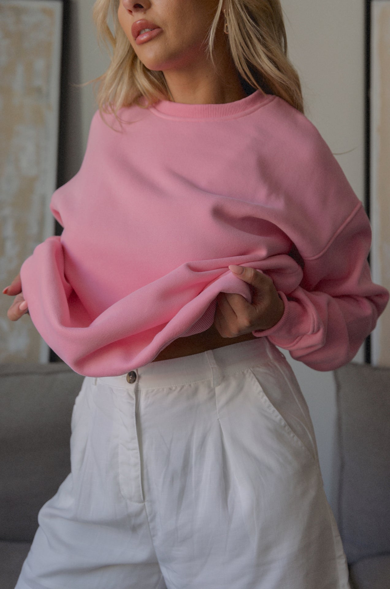 pink be kind sweatshirt