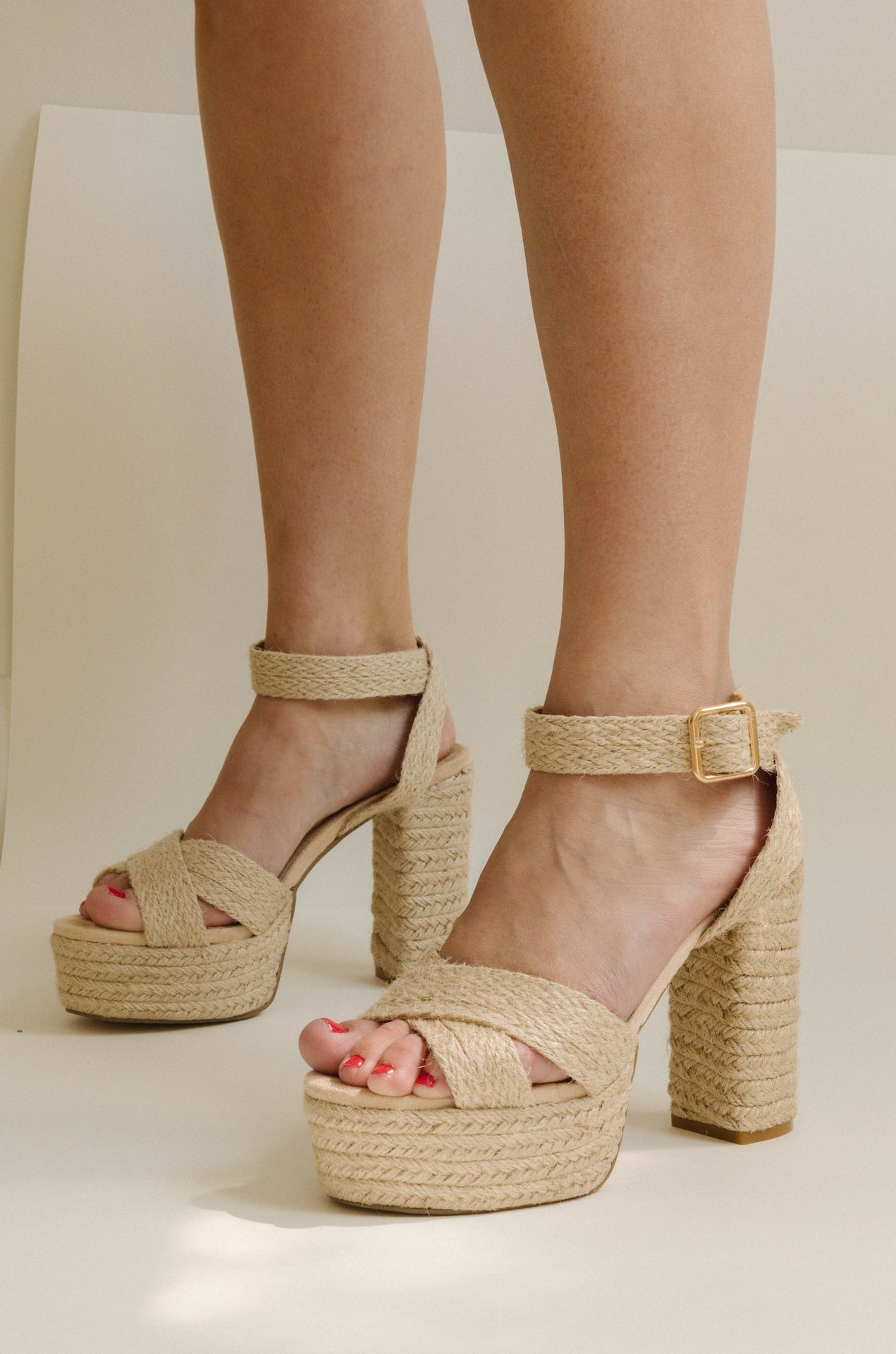 natural raffia heel sandals