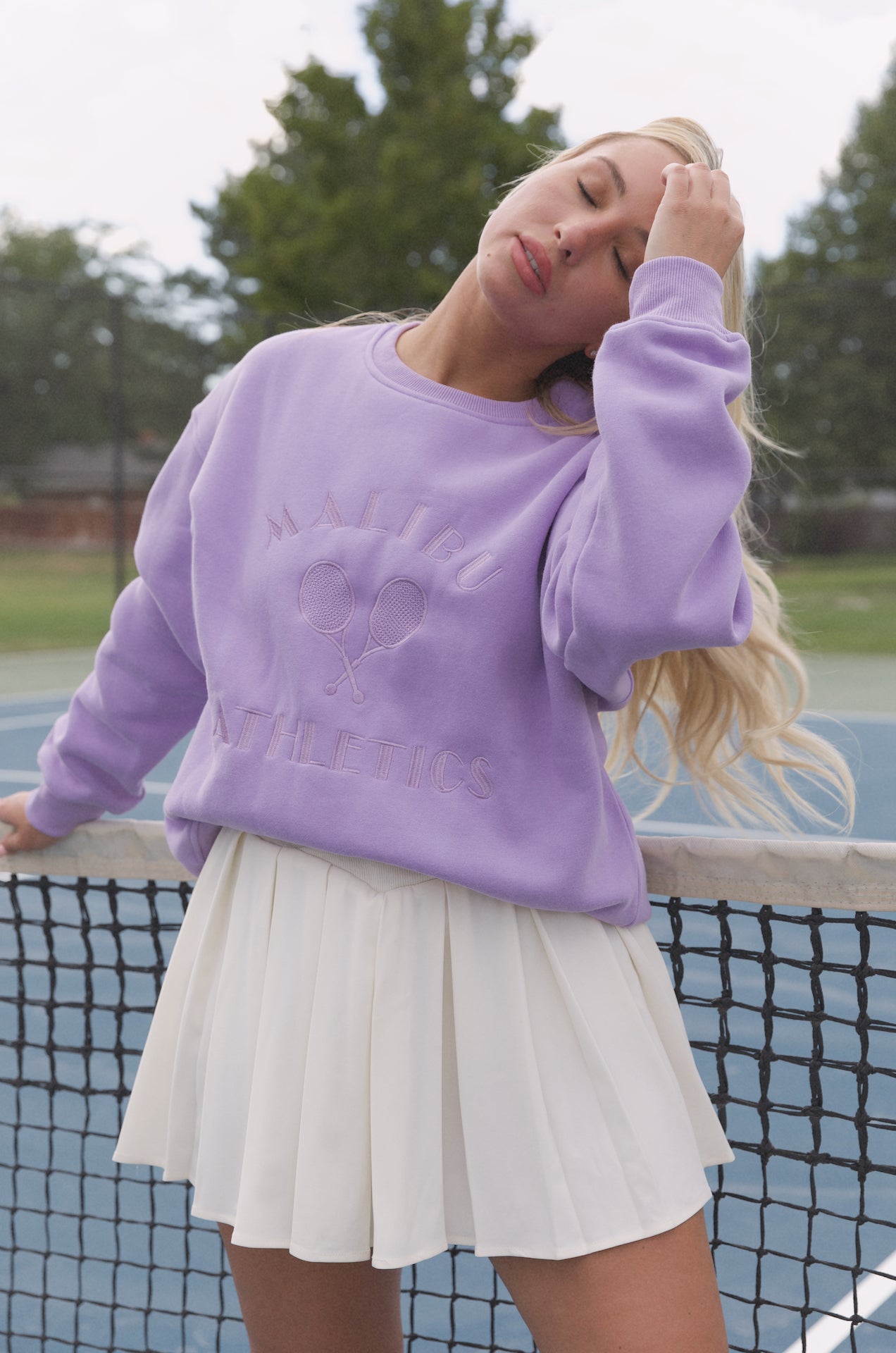 Malibu Tennis Sweatshirt - Lavender