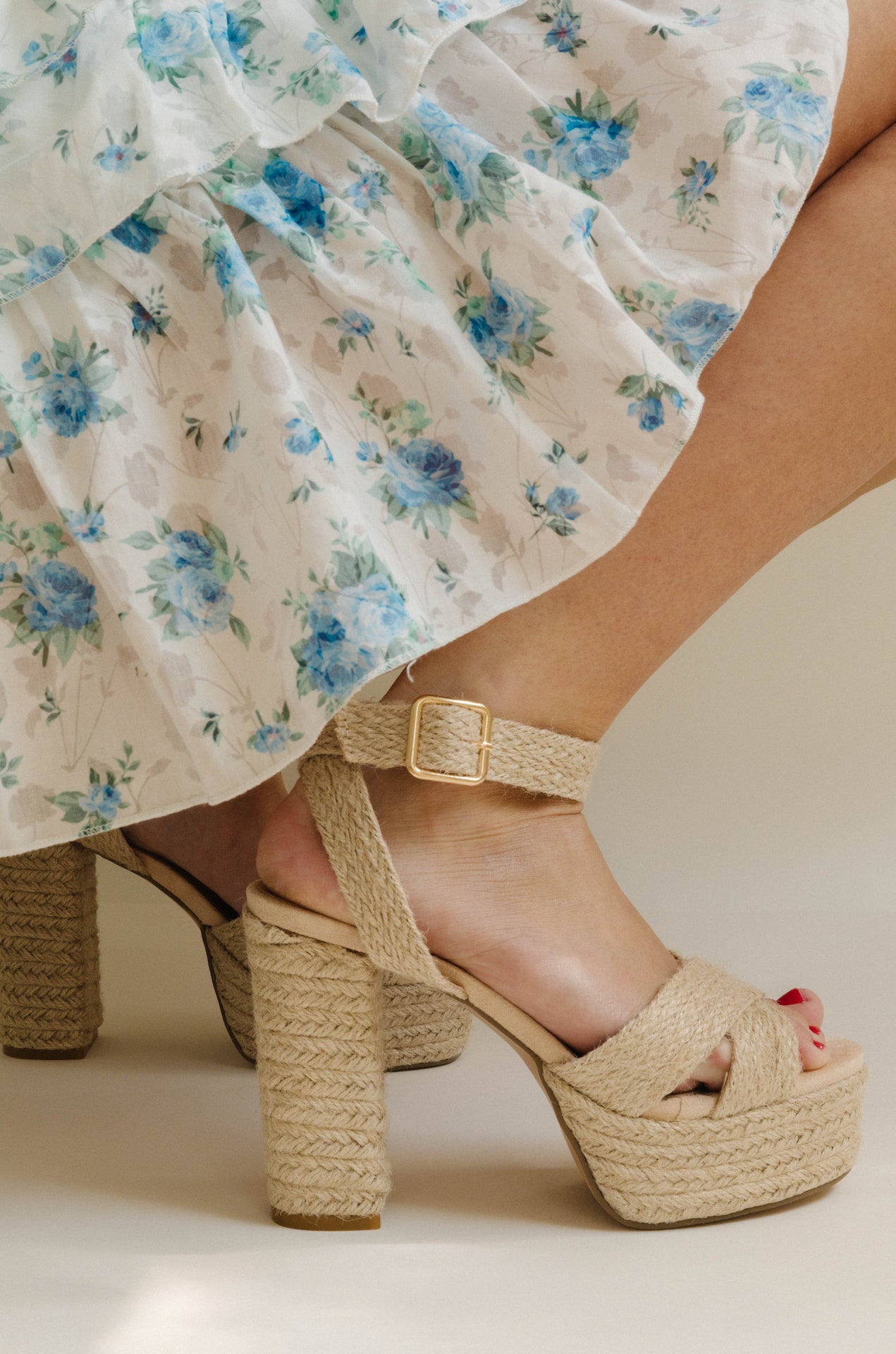 natural raffia heel sandals