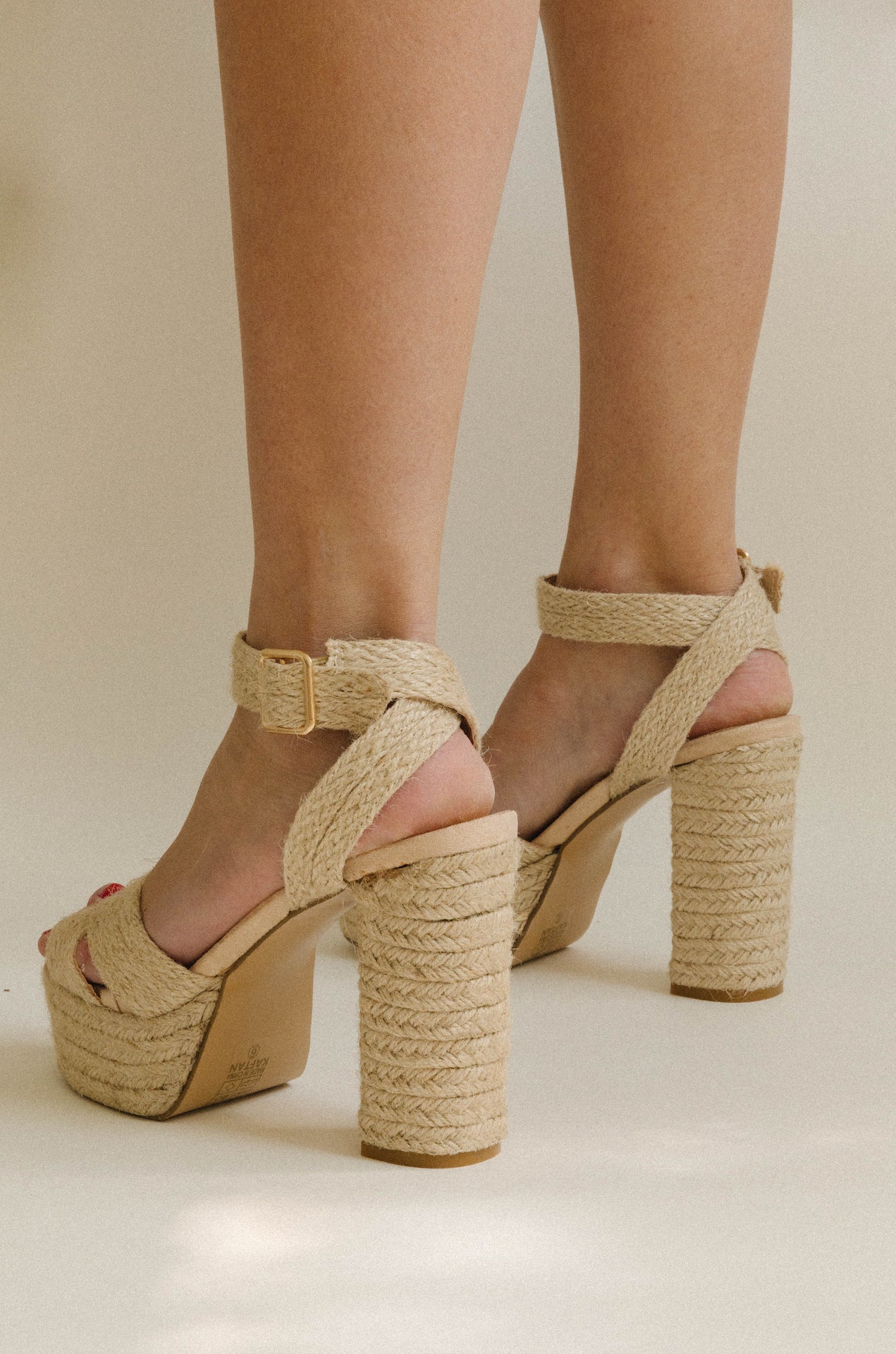 natural raffia heel sandals