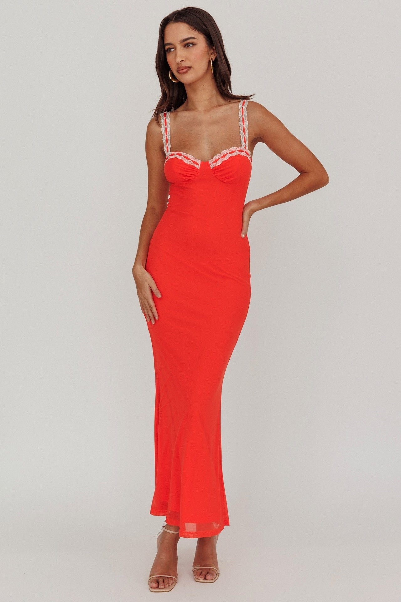 Red Bodycon Maxi Dress S Red Bodycon Maxi Dress S
