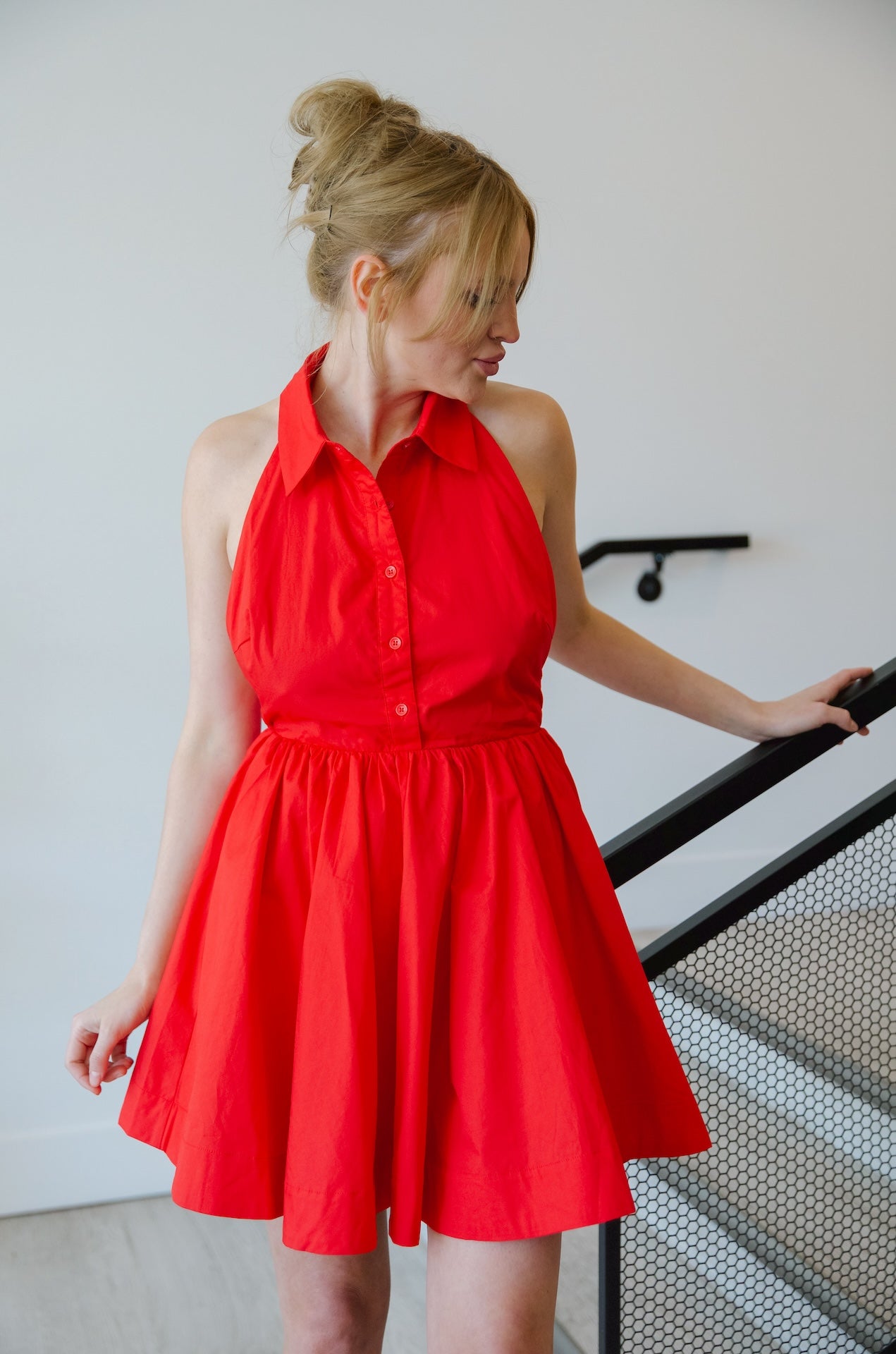 Red Halter Mini Dress