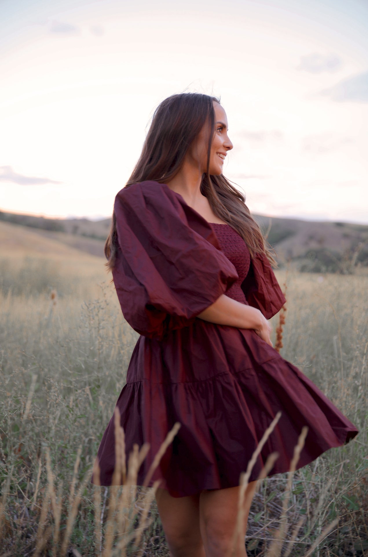 Belinda Smocked Puff Sleeve Dress