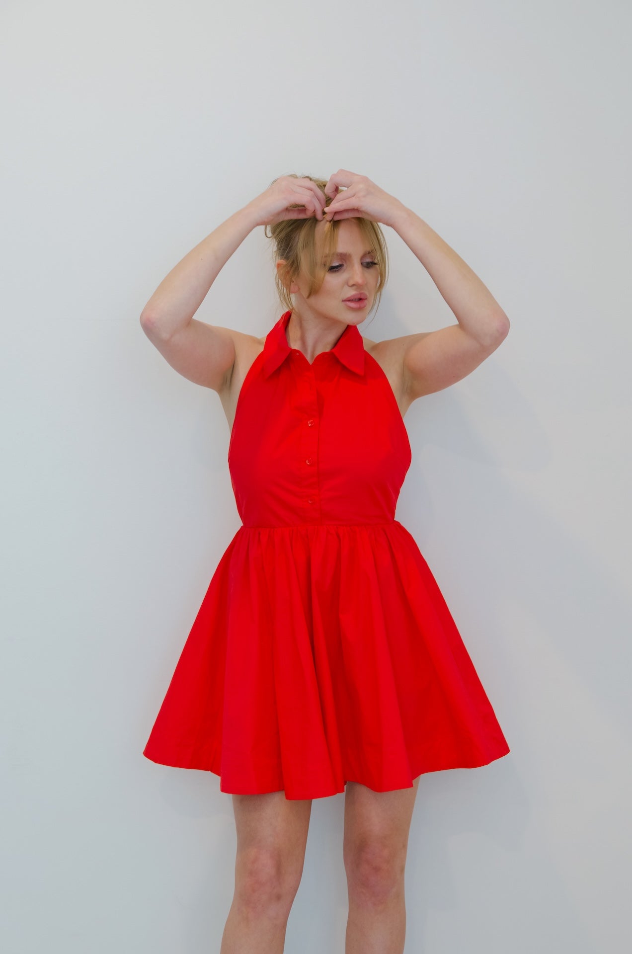 Red Halter Mini Dress